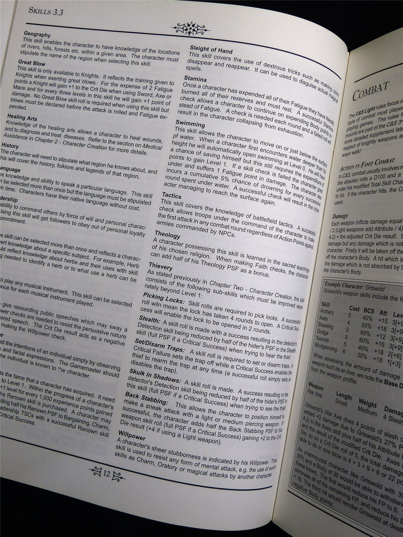 Chivalry & Sorcery: Light Booklet - Maple Leaf Games Roleplay Softback #2UP