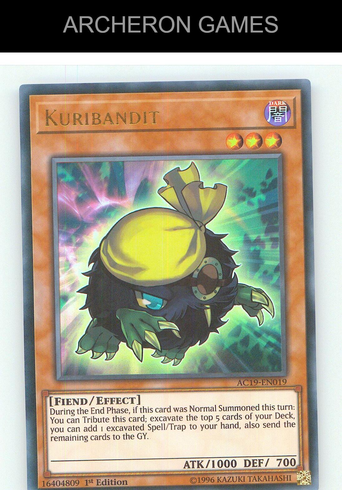 Kuribandit Ultra Rare YUGIOH Card 1st Edition