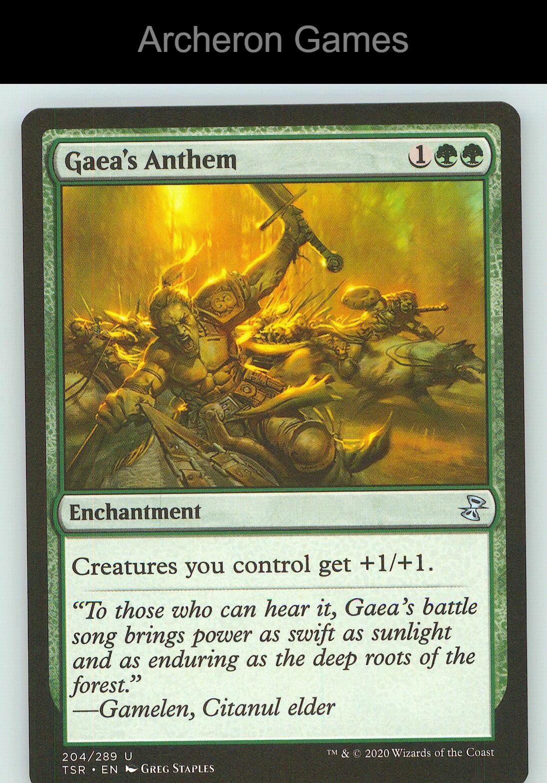 Gaea's Anthem TSR 204 UC MTG Card NM/EX+