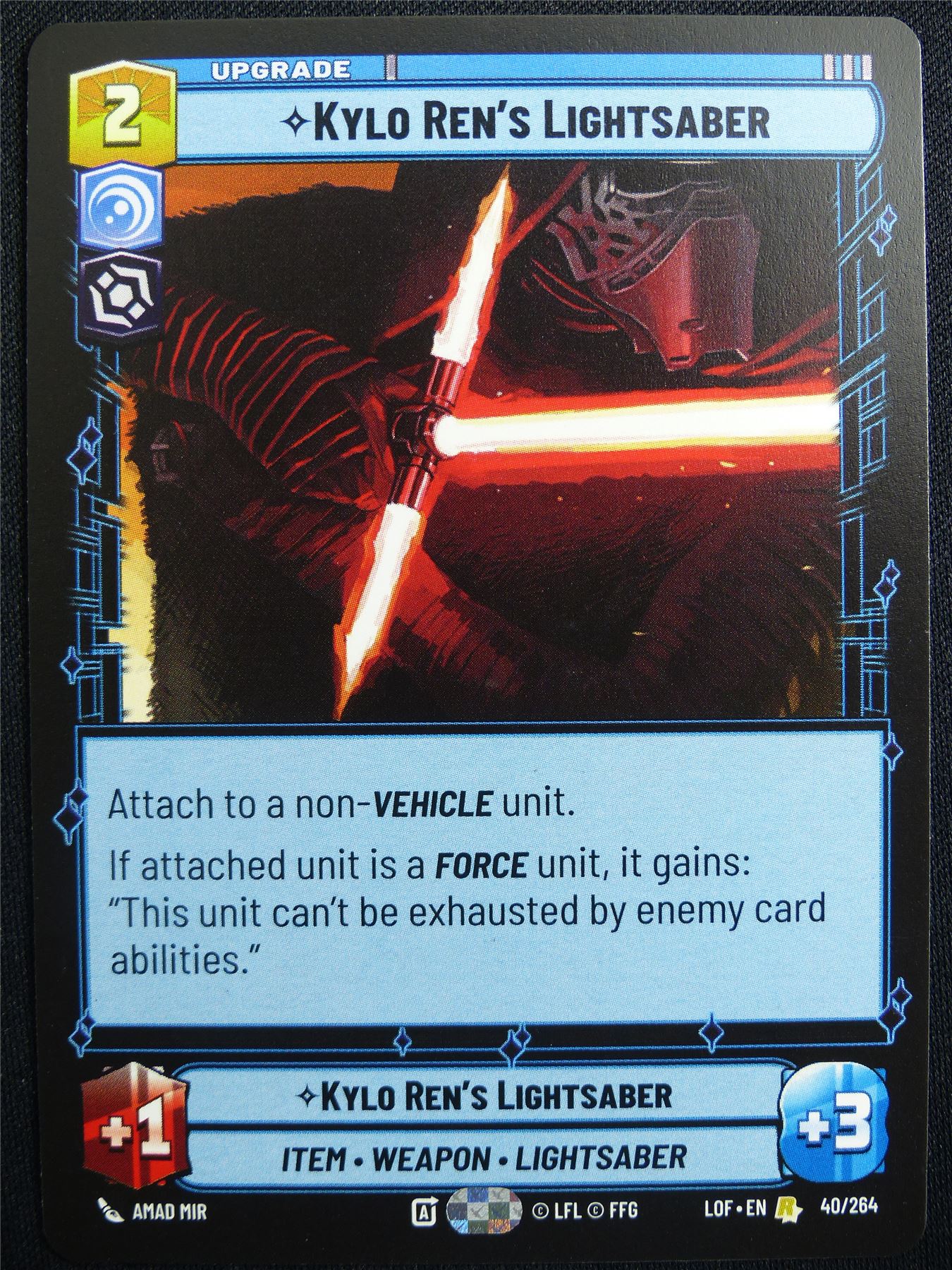 Kylo Ren's Lightsaber 40/264 - Star Wars Unlimited Card #4UV