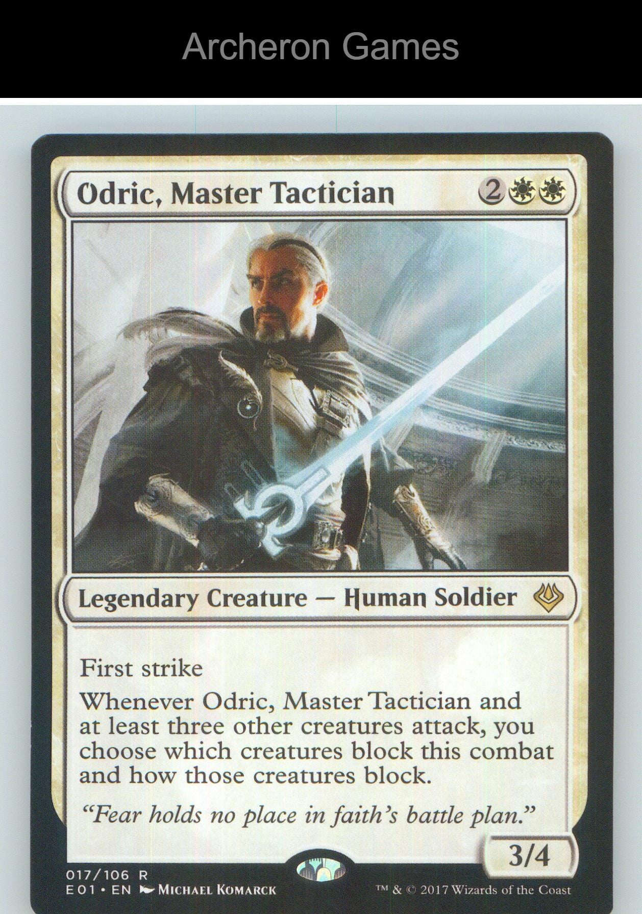 Odric, Master Tactician E01 17 R MTG Card NM/EX+