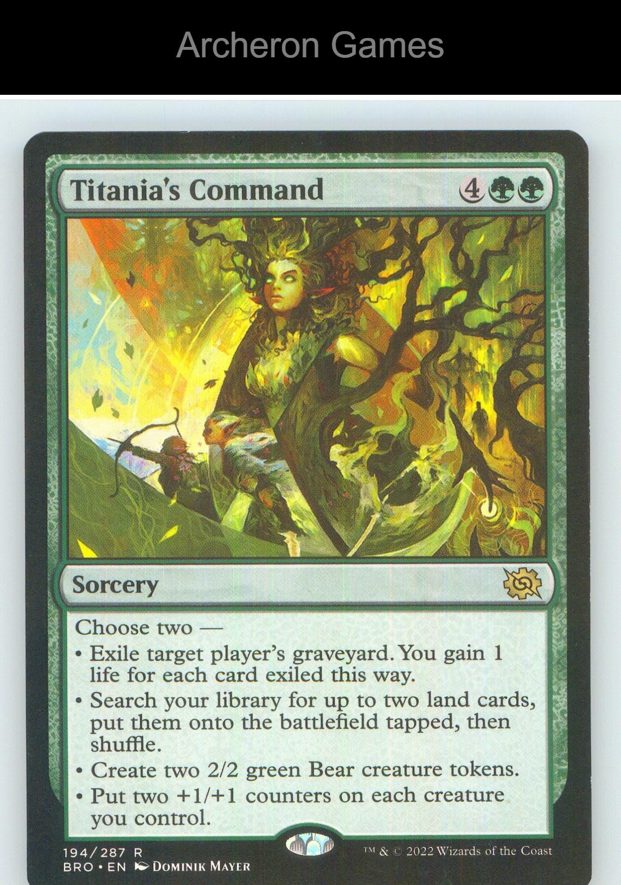 Titania's Command BRO 194 R MTG Card NM/EX+