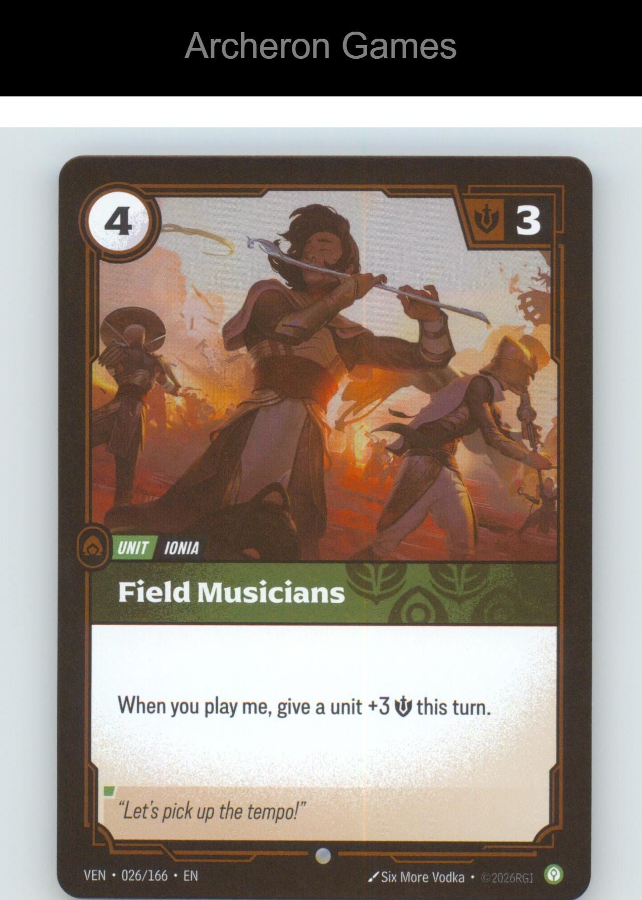 Field Musicians VEN 026/166 C Vendetta Riftbound Card Foil