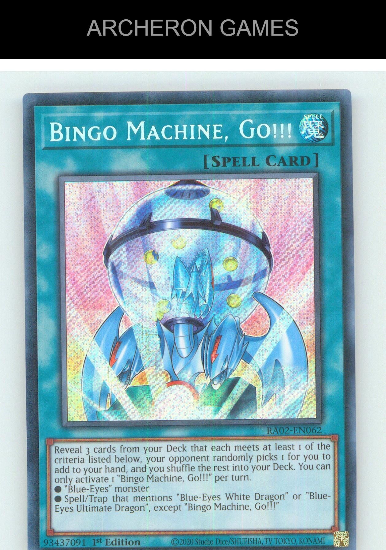 Bingo Machine, Go!!! (Secret Rare) SEC YUGIOH Card 1st Edition