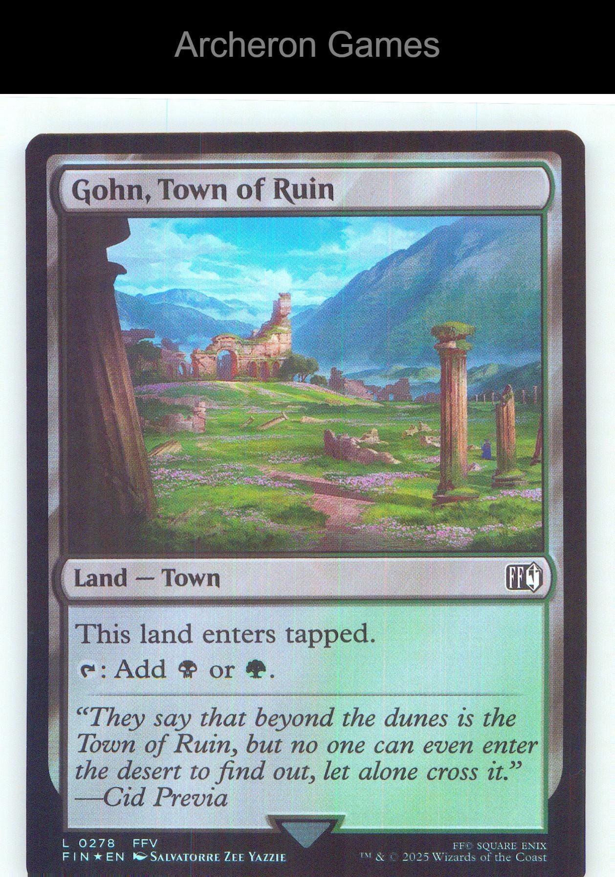 Gohn, Town of Ruin FIN 278 Land MTG Card NM/EX+ Foil