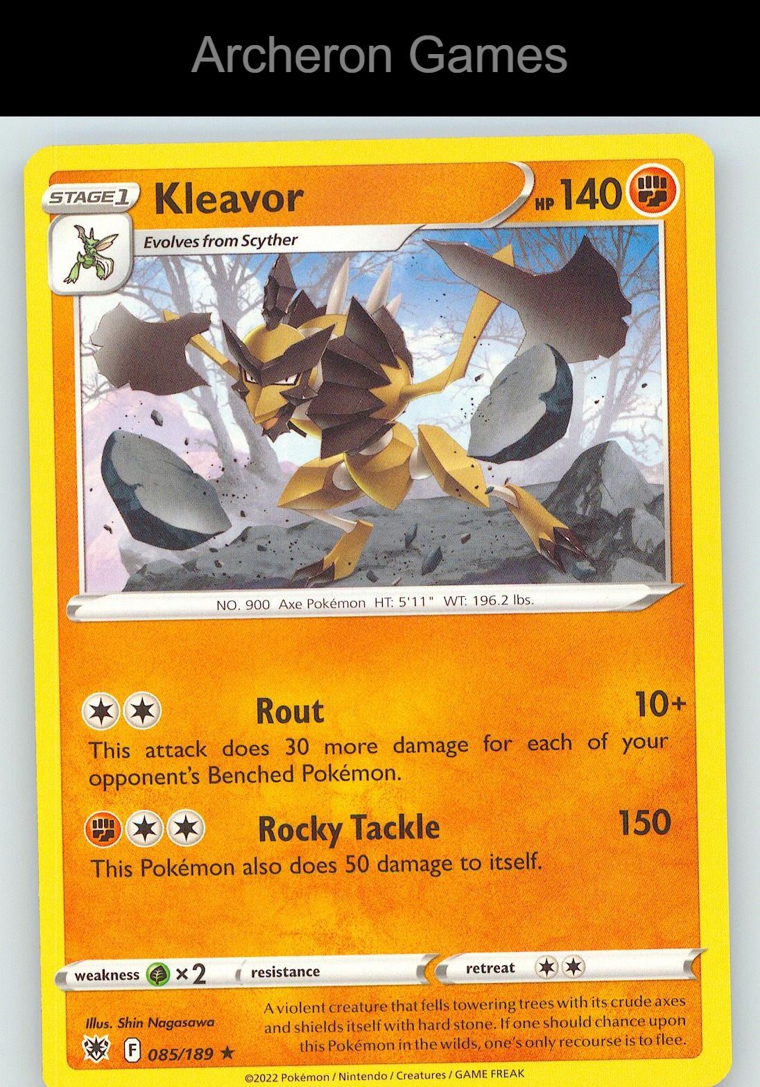 Pokemon Card Kleavor ASR 085/189 R Astral Radiance