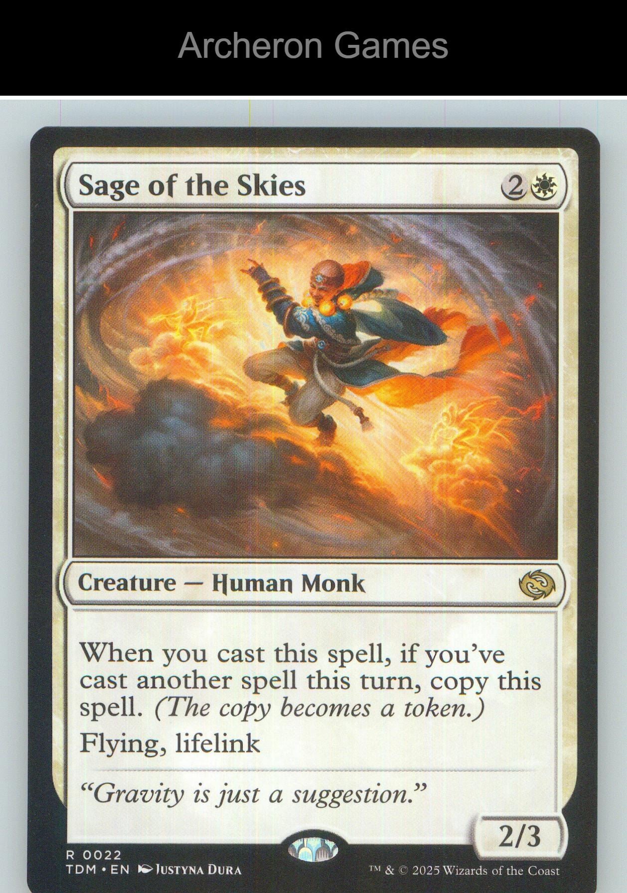 Sage of the Skies TDM 22 R MTG Card NM/EX+
