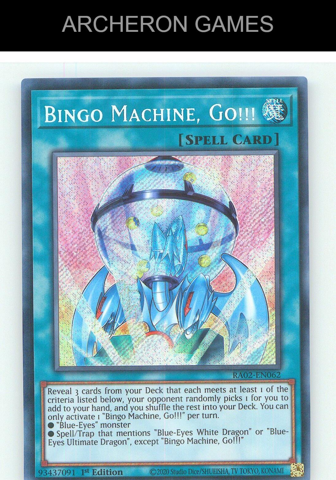 Bingo Machine, Go!!! (Secret Rare) SEC YUGIOH Card 1st Edition