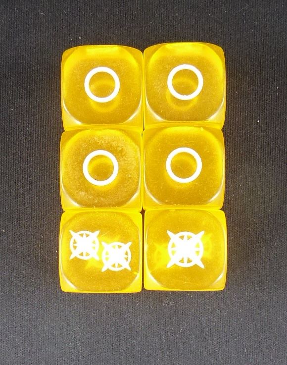 Yellow Dice - Power Rangers Heros of the Grid - Board Game #2EE