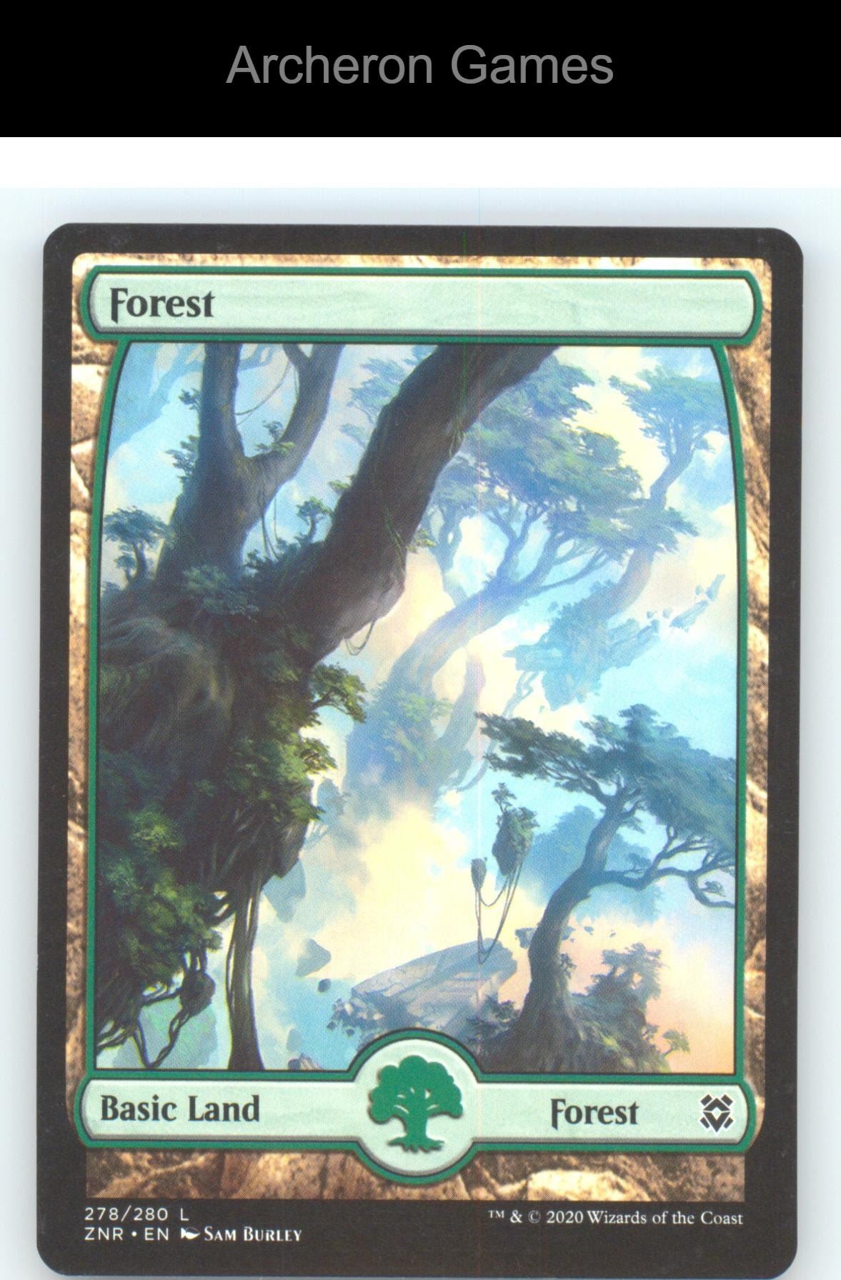 Forest (278) - Full Art ZNR 278 Land MTG Card Zendikar Rising