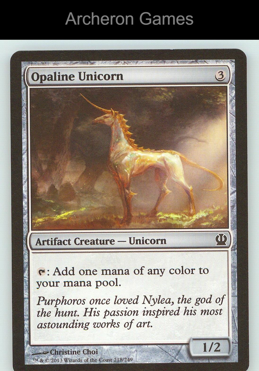 Opaline Unicorn THS 218 C MTG Card NM/EX+