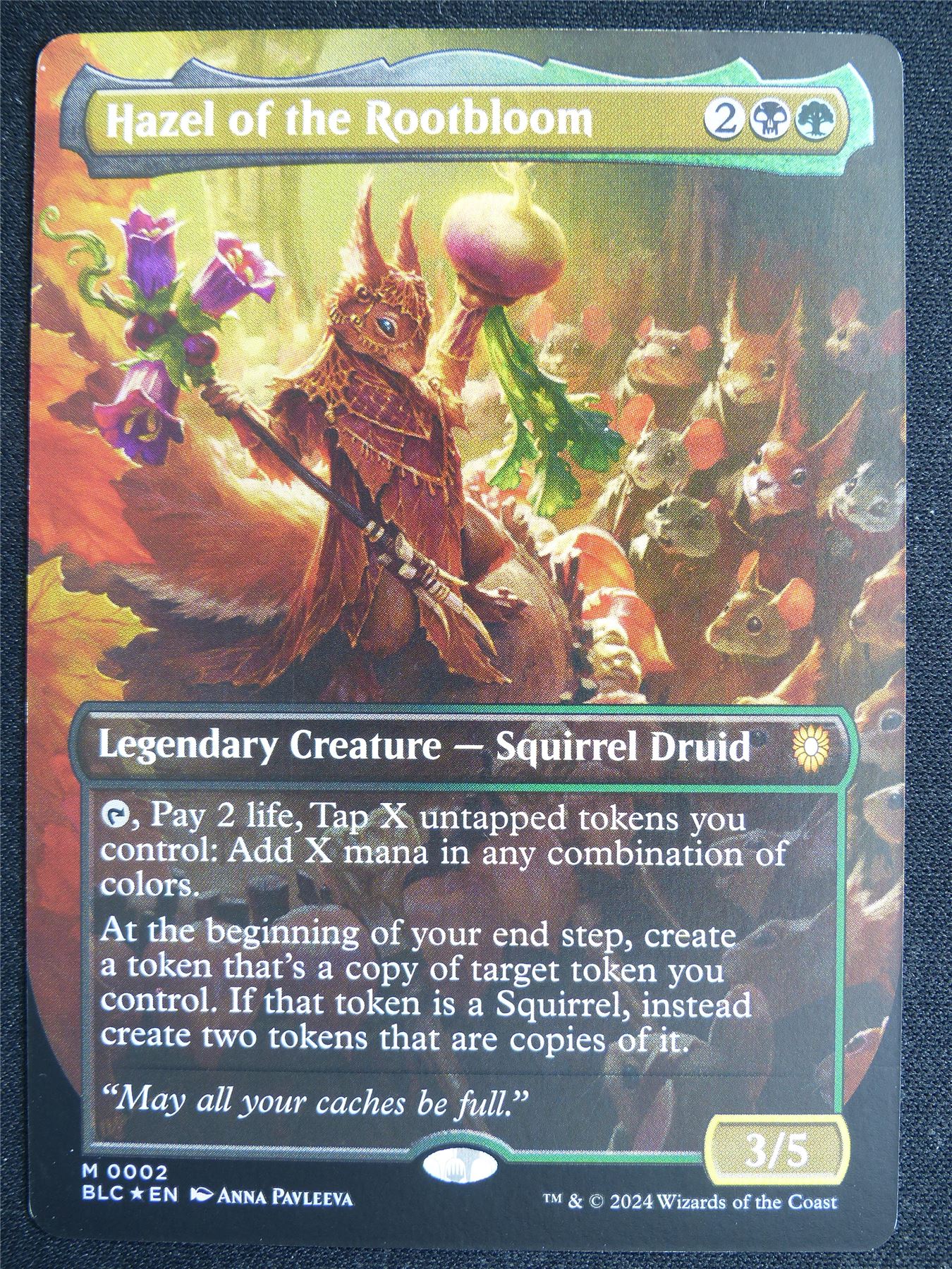 Hazel of the Rootbloom Borderless - BLC - Mtg Card #4OK