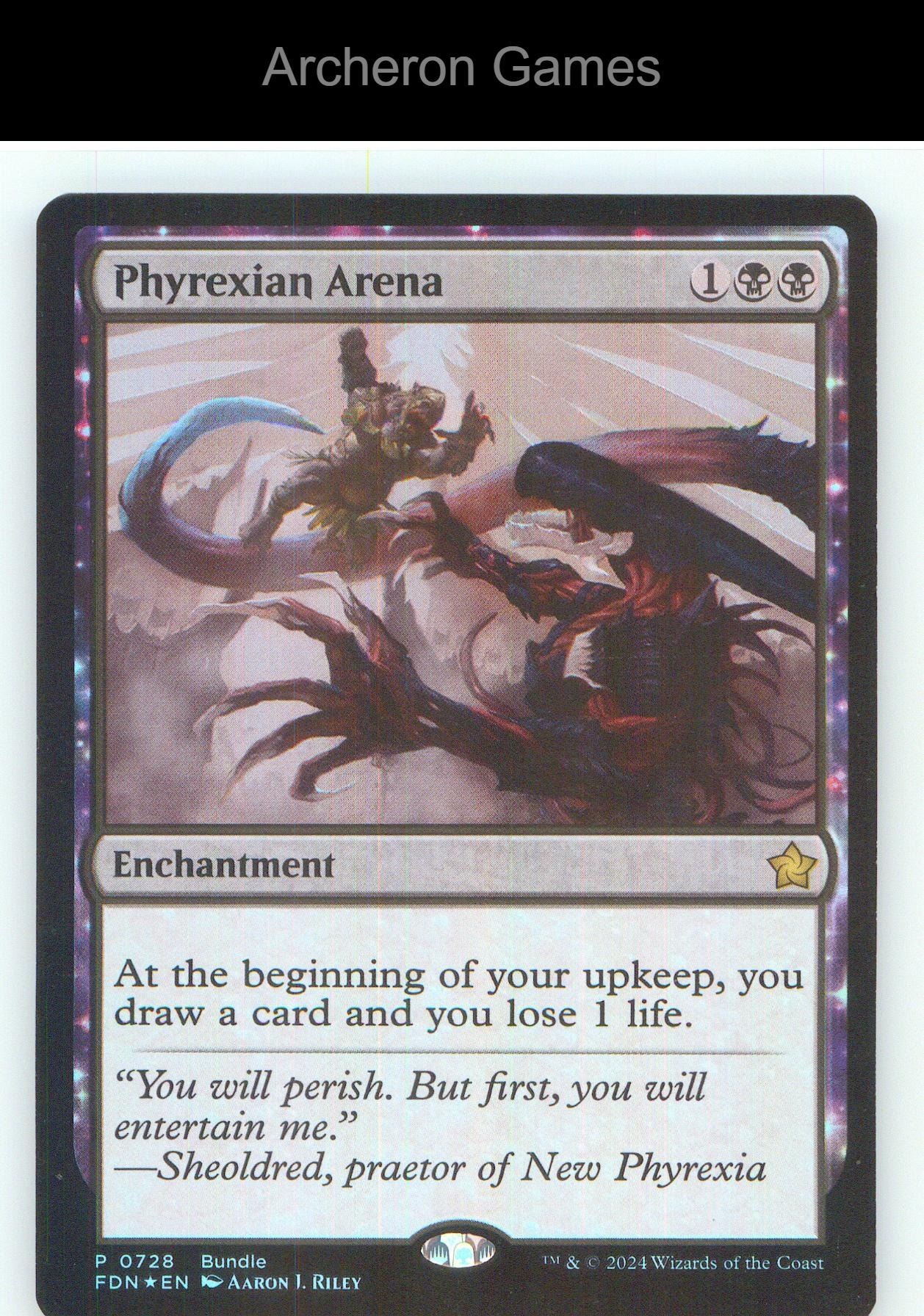 Phyrexian Arena (FDN Bundle) 728 P MTG Card NM/EX+ Foil
