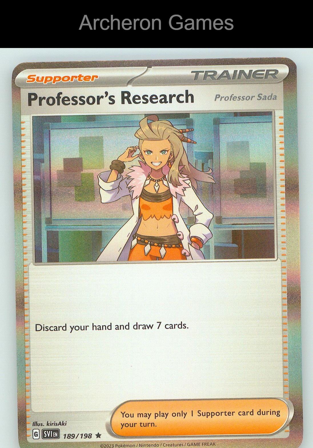 Pokemon Card Professor's Research PR 189/198 R Deck Exclusives