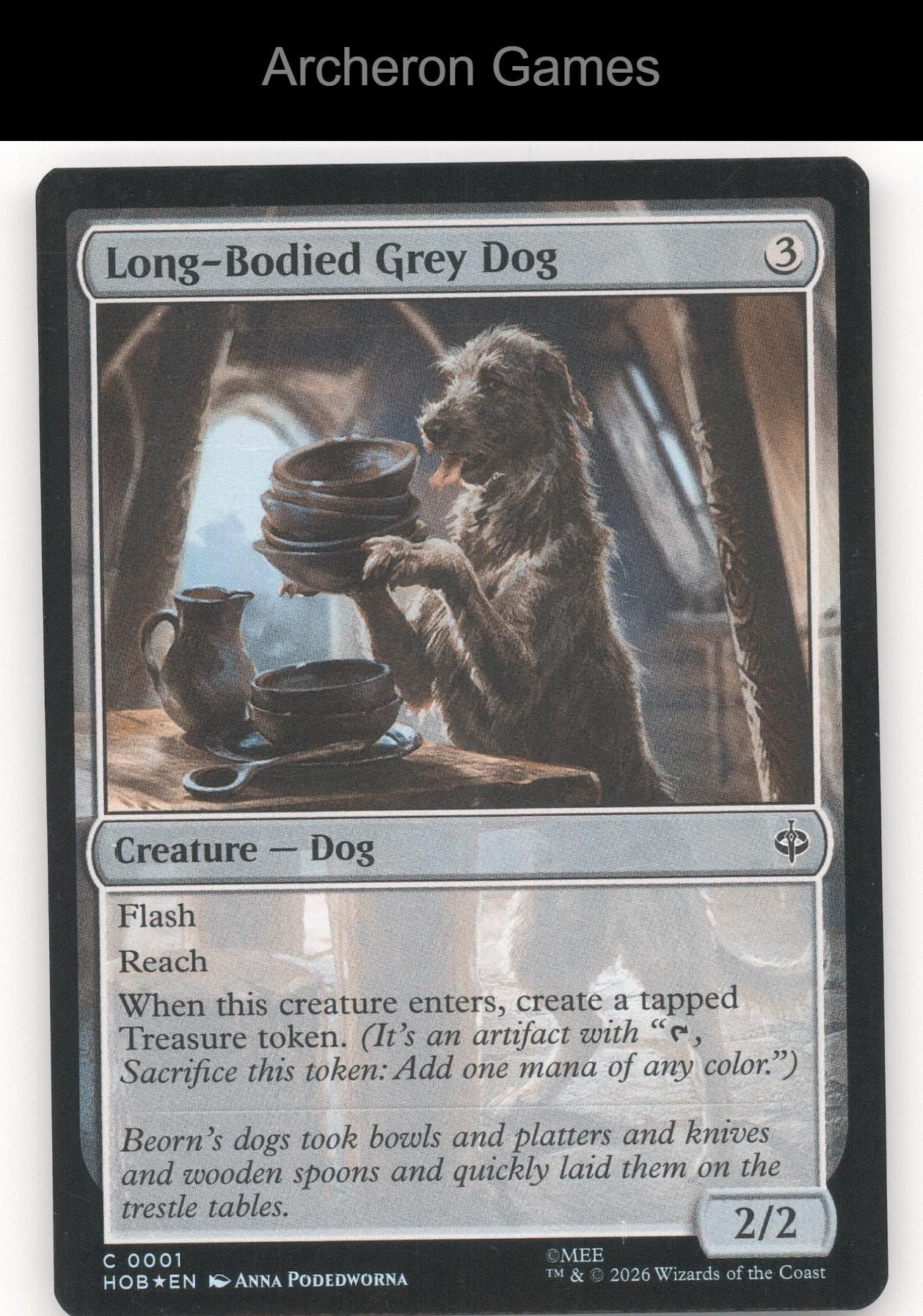 Long-Bodied Grey Dog HOB 1 C MTG Card The Hobbit