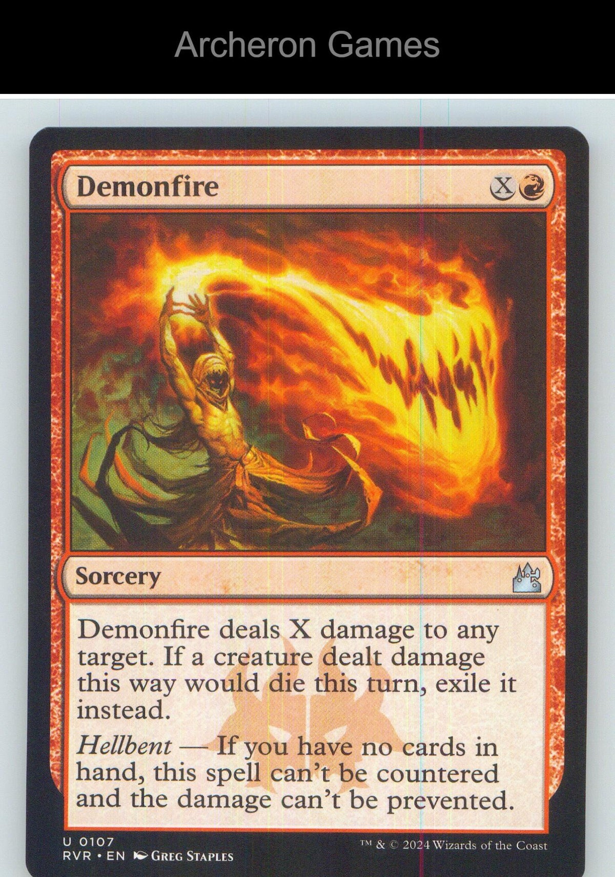 Demonfire RVR 107 UC MTG Card NM/EX+