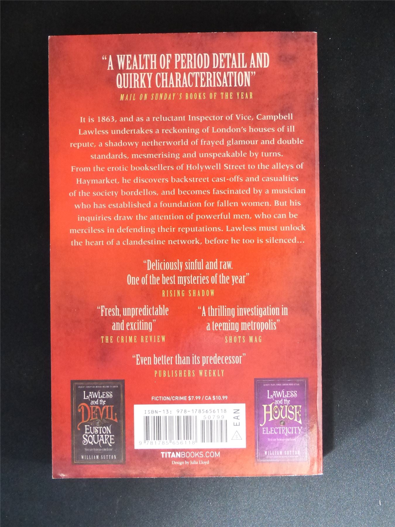 Lawless and the Flowers of Sin - Titan Novel Book Softback #7Y