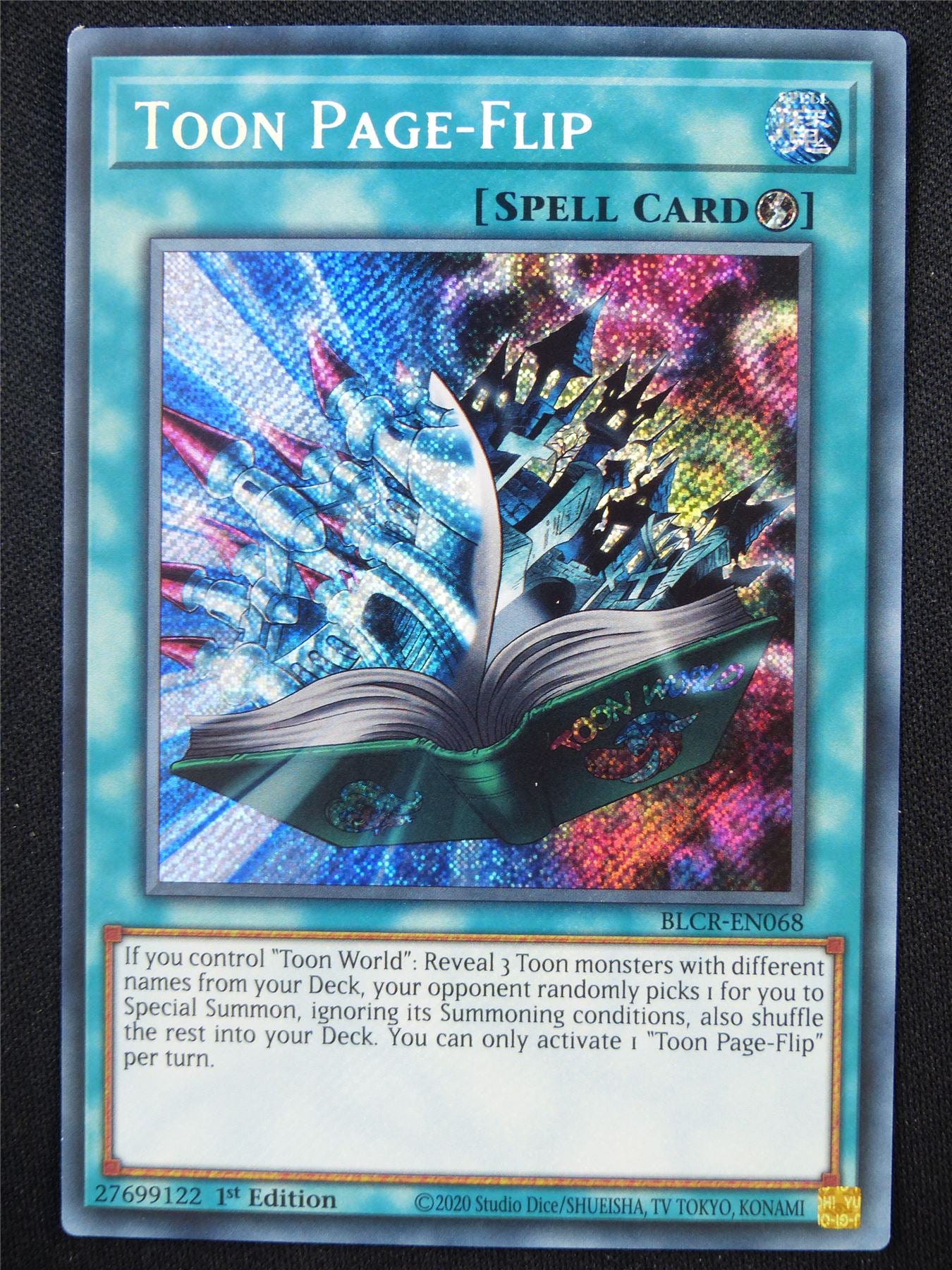 Toon Page-Flip BLCR Secret Rare - 1st ed Yugioh Card #4JN
