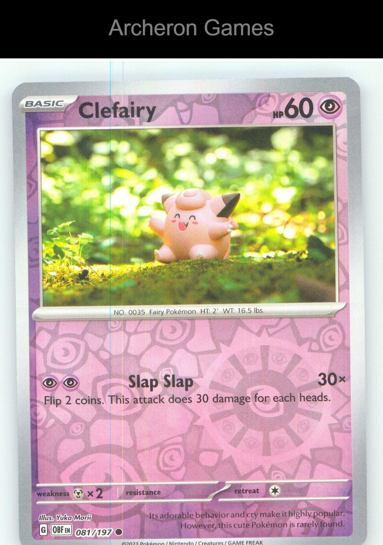 Pokemon Card Clefairy OBF 081/197 C Obsidian Flames Reverse Holo