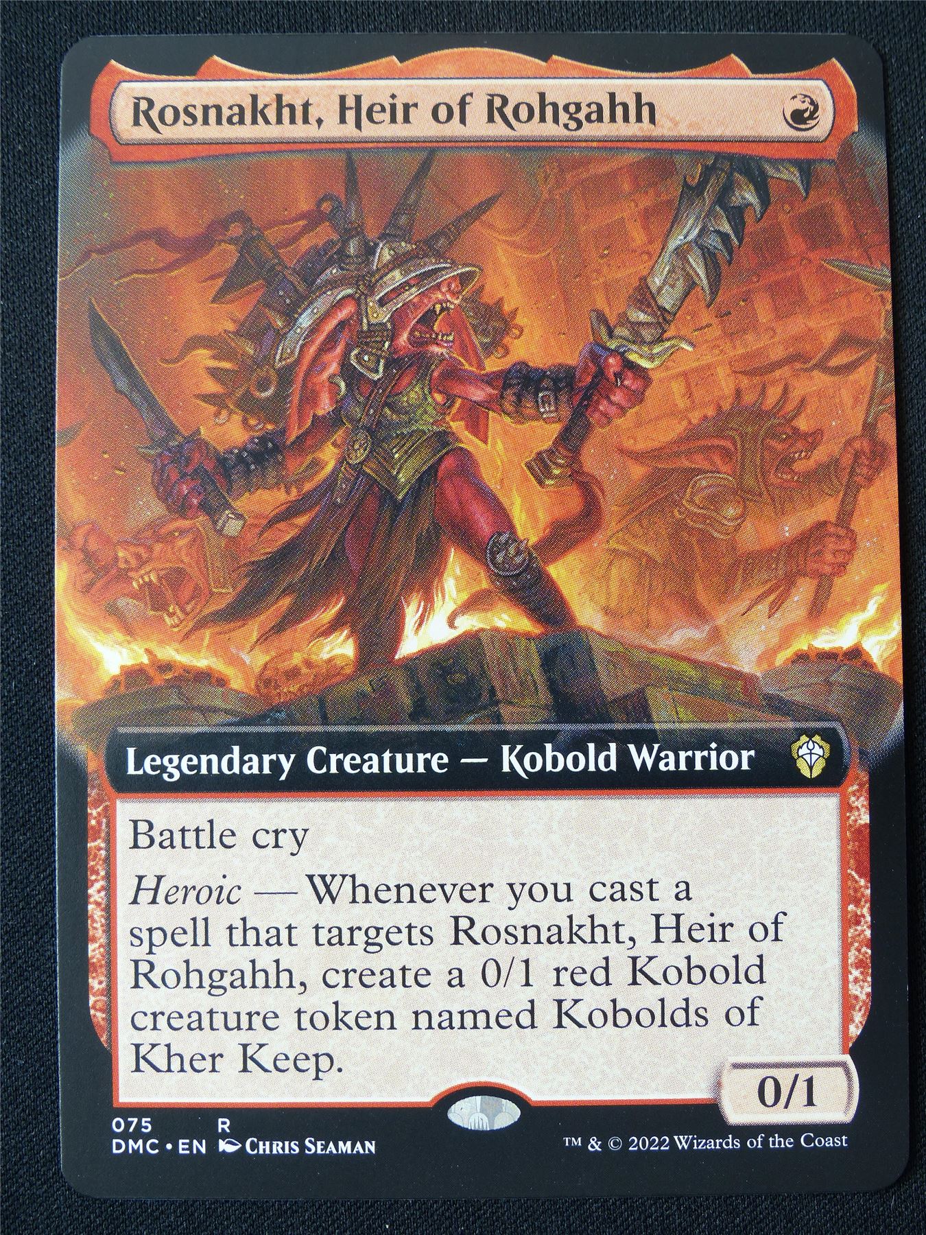 Rosnakht Heir of Rohgahh Extended Art - DMC - Mtg Card #2BQ Archeron Rosnakht Heir of Rohgahh Extended Art - DMC - Mtg Card #2BQ Archeron