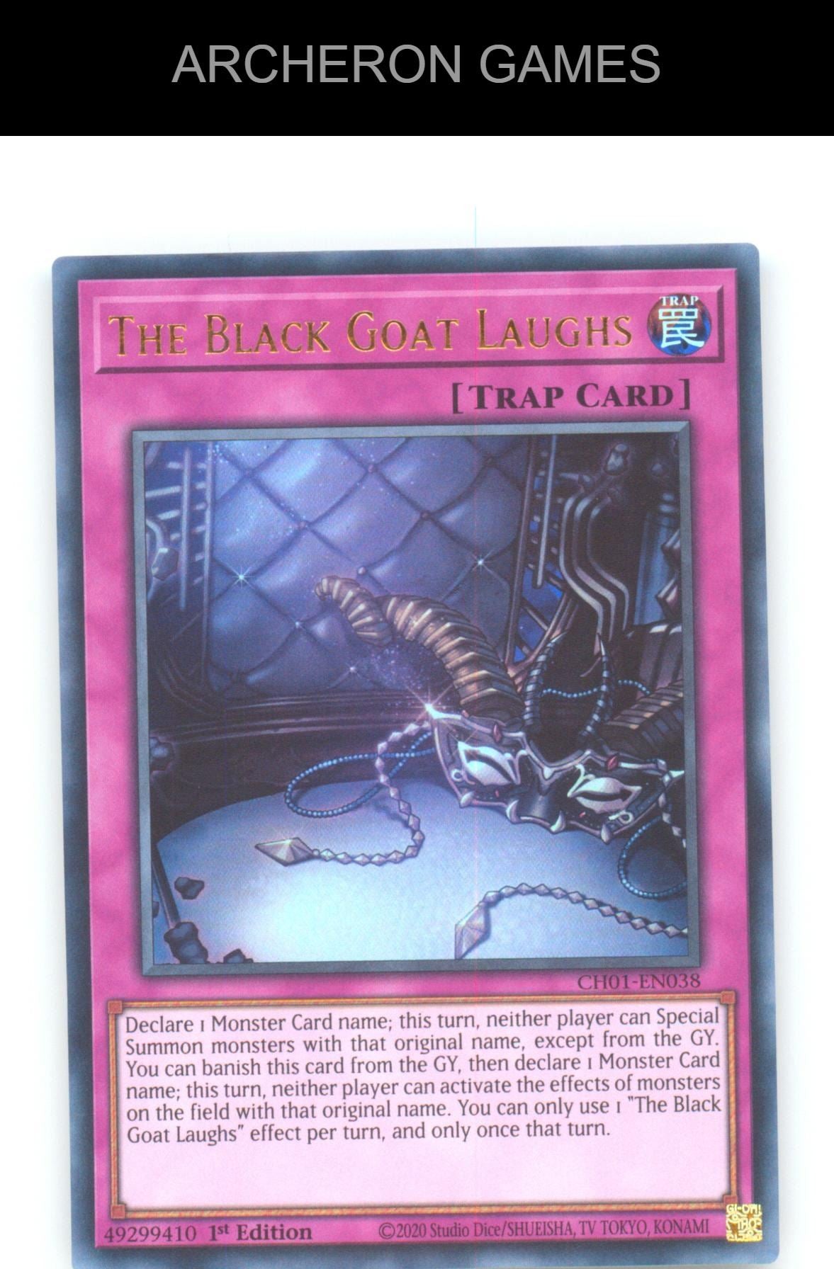 The Black Goat Laughs Ultra Rare YUGIOH Card 1st Edition