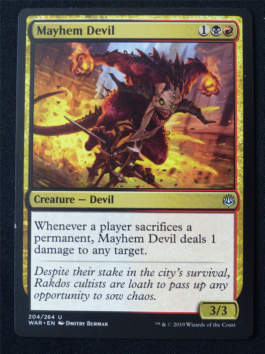 Mayhem Devil - WAR - Mtg Card #9E