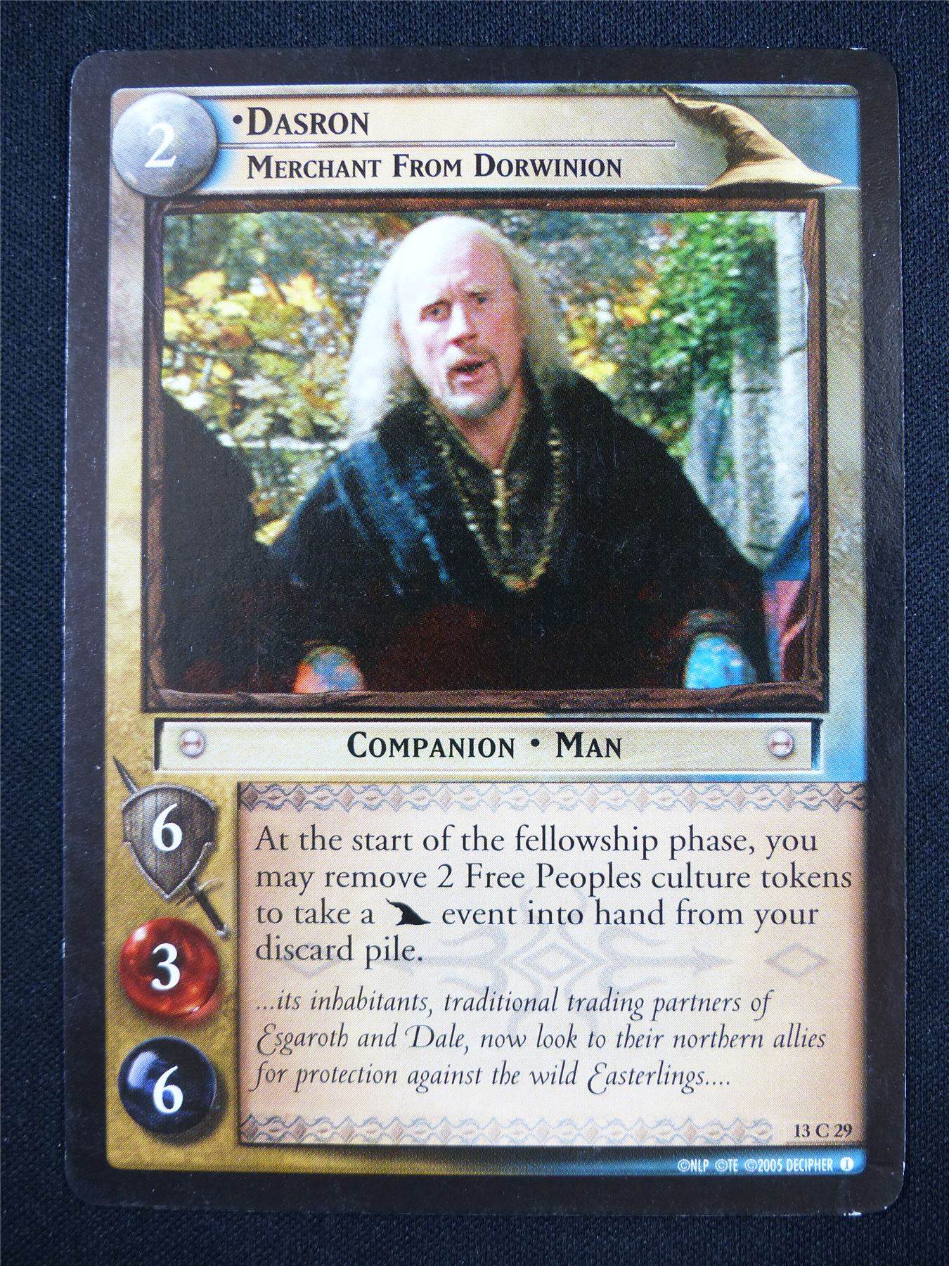 Dasron Merchant From Dorwinion 13 C 29 - LotR Card #18J