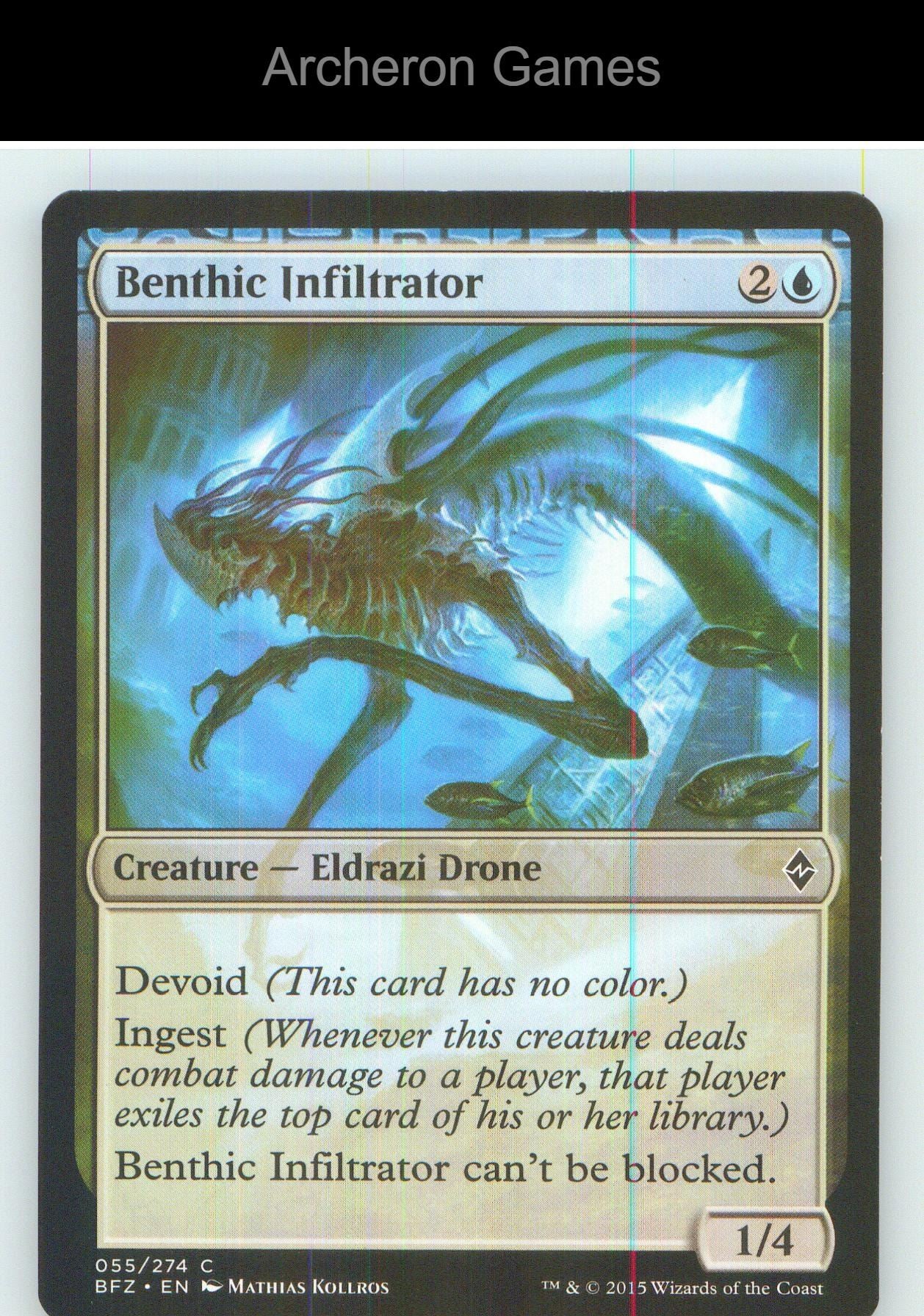 Benthic Infiltrator BFZ 55 C MTG Card NM/EX+