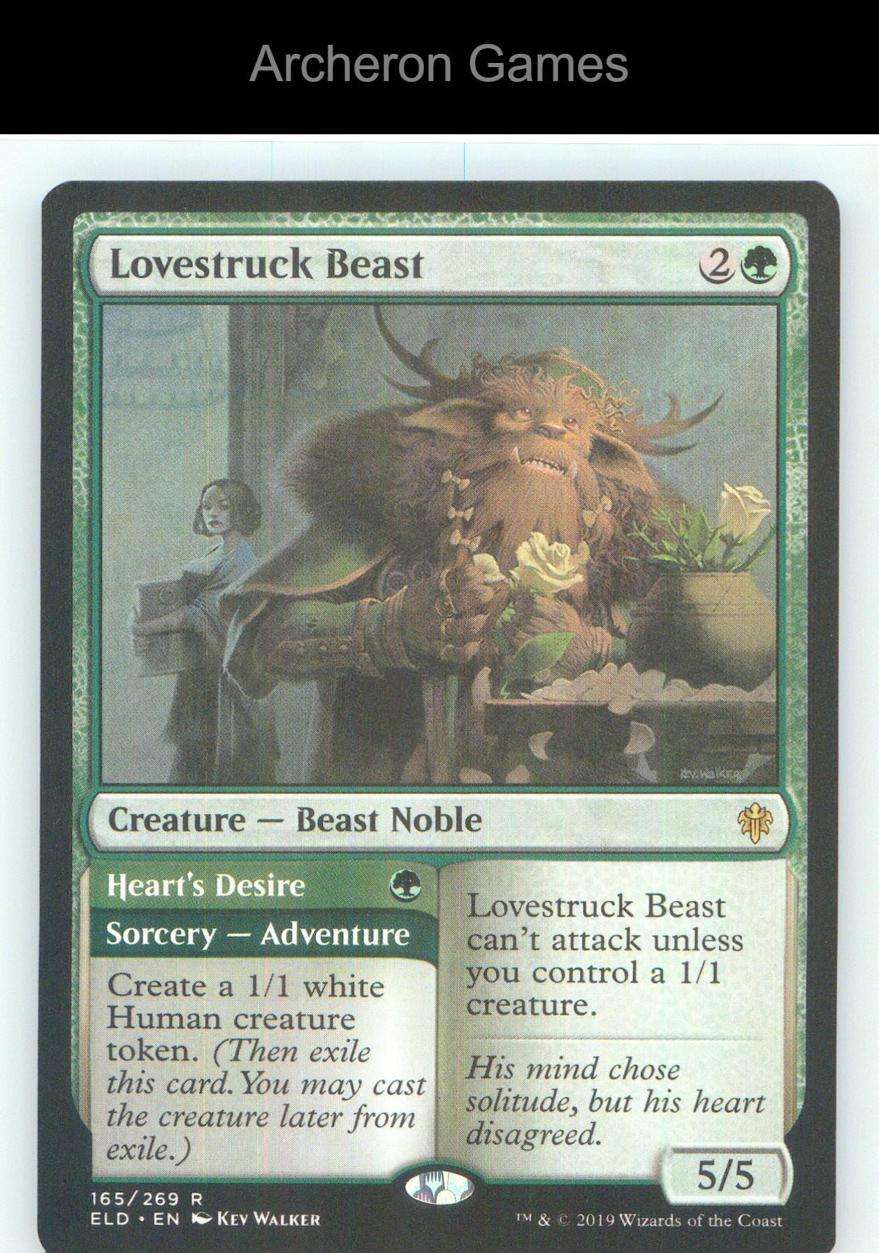Lovestruck Beast ELD 165 R MTG Card NM/EX+