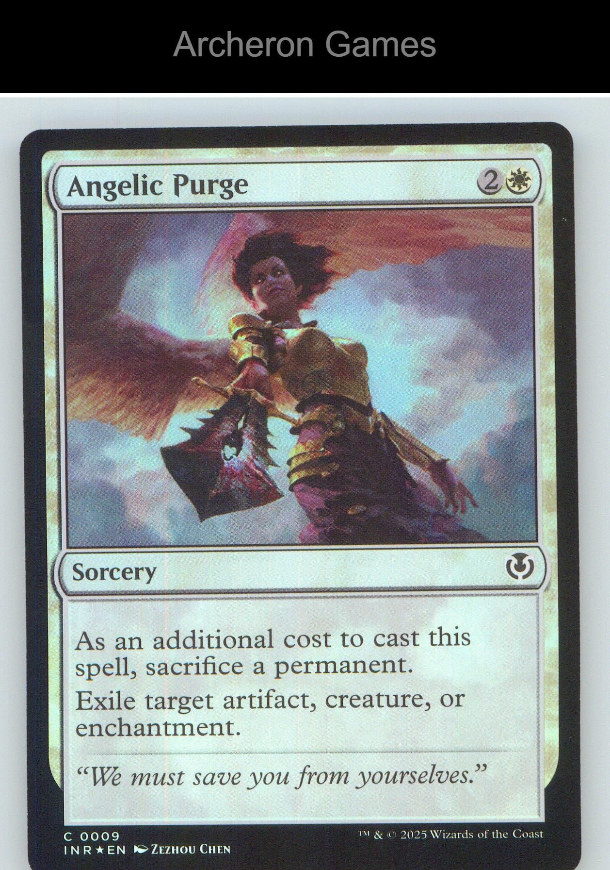 Angelic Purge INR 9 C MTG Card NM/EX+ Foil