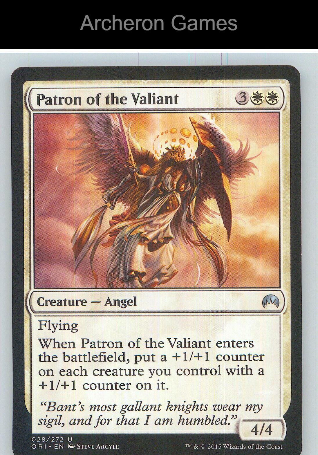 Patron of the Valiant ORI 28 UC MTG Card NM/EX+