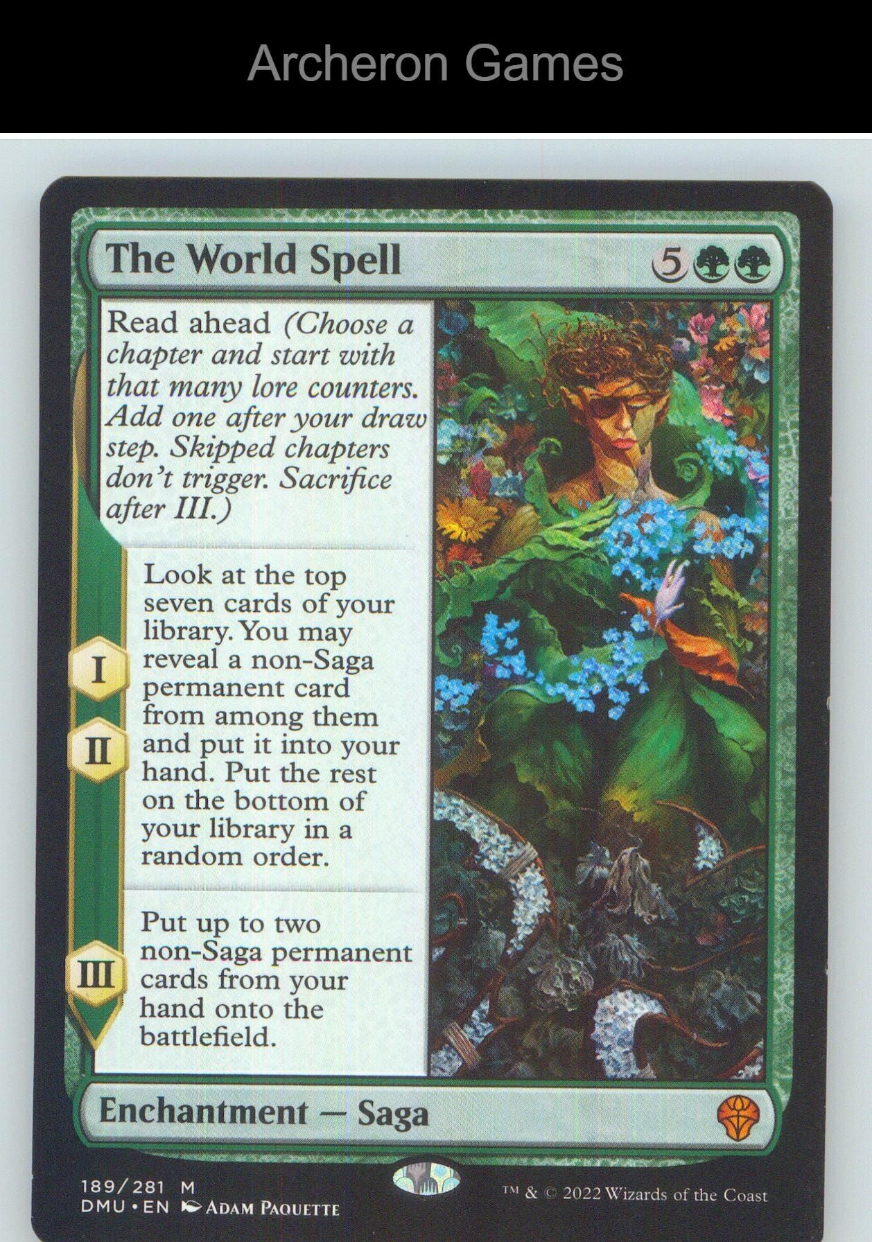 The World Spell DMU 189 Mythic MTG Card NM/EX+