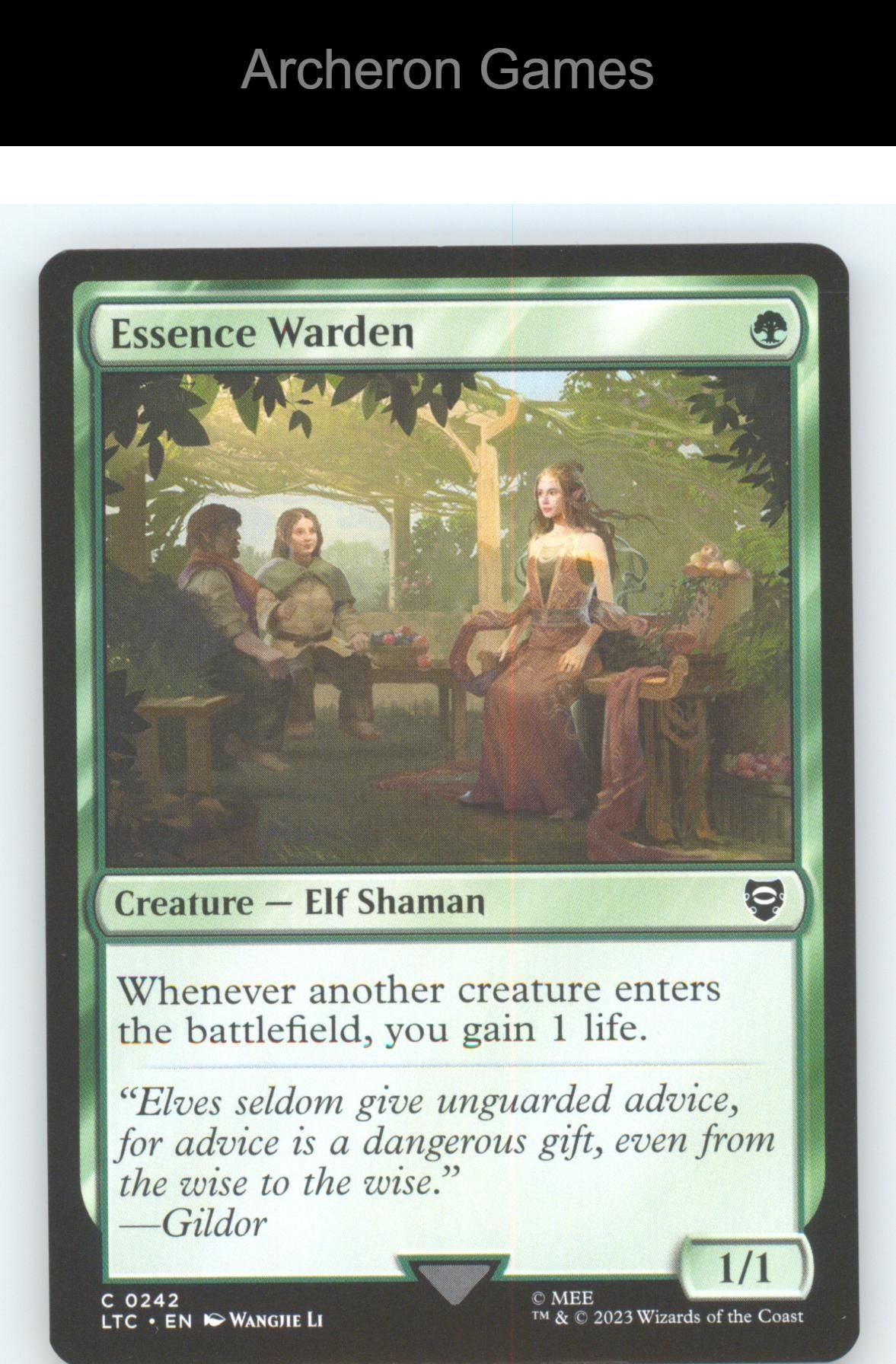 Essence Warden LTC 242 MTG Card Commander: Tales of Middle-earth