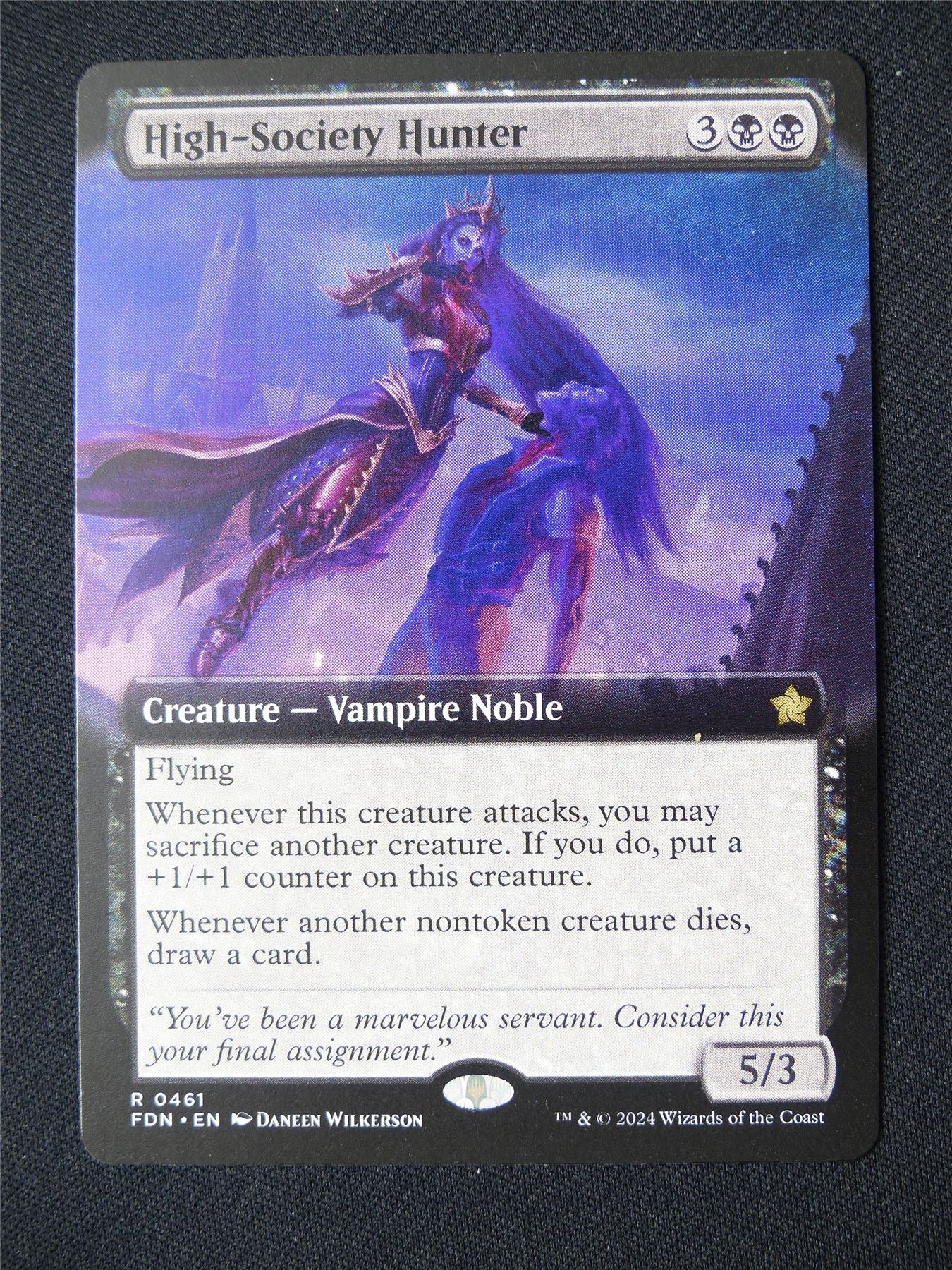 High-Society Hunter Extended Art - FDN - Mtg Card #971