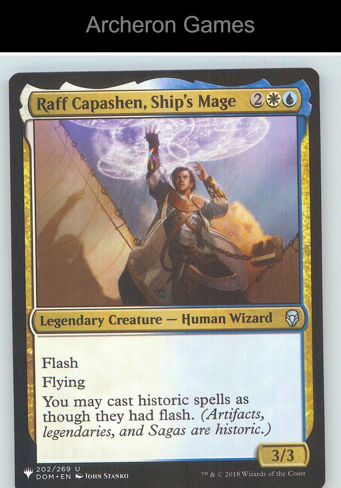 Raff Capashen, Ship's Mage DOM 202 UC MTG Card NM/EX+