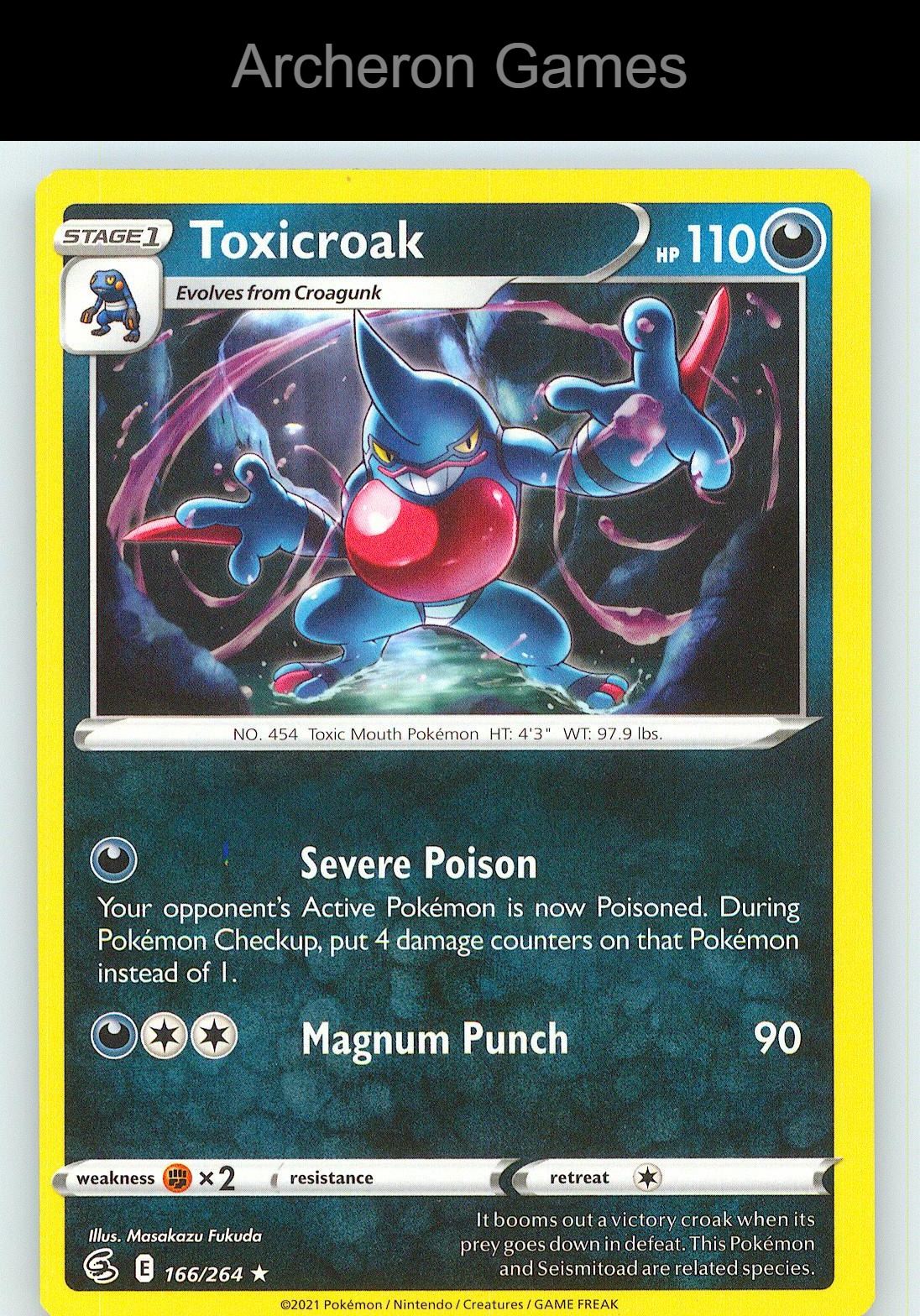 Pokemon Card Toxicroak FST 166/264 R Fusion Strike
