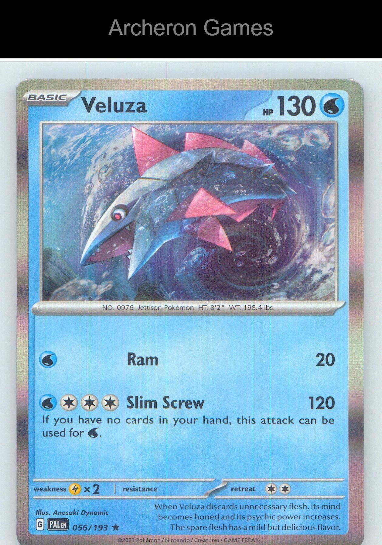 Pokemon Card Veluza PAL 056/193 R Paldea Evolved Holo