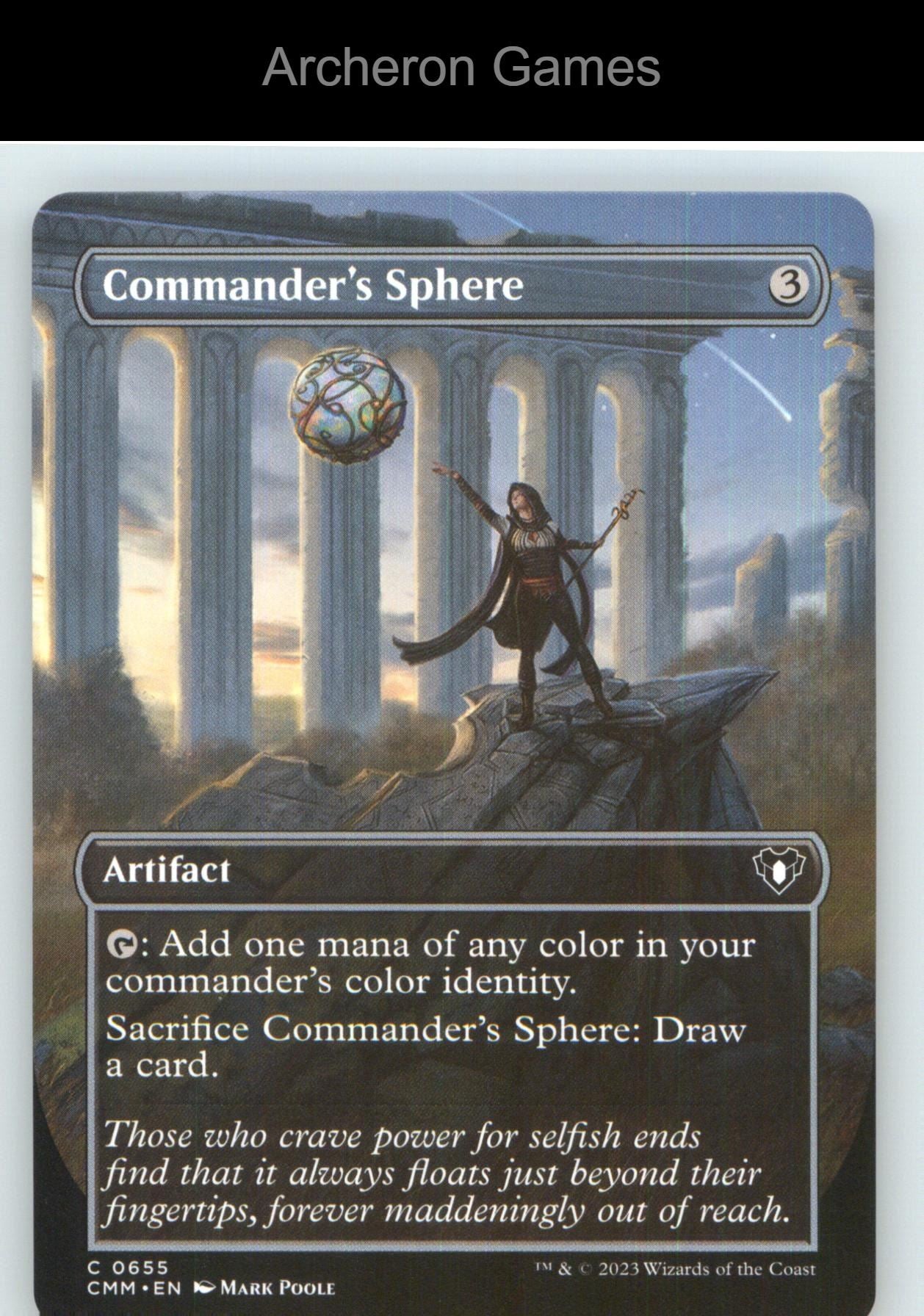 Commander's Sphere (Borderless) CMM 655 C MTG Card NM/EX+