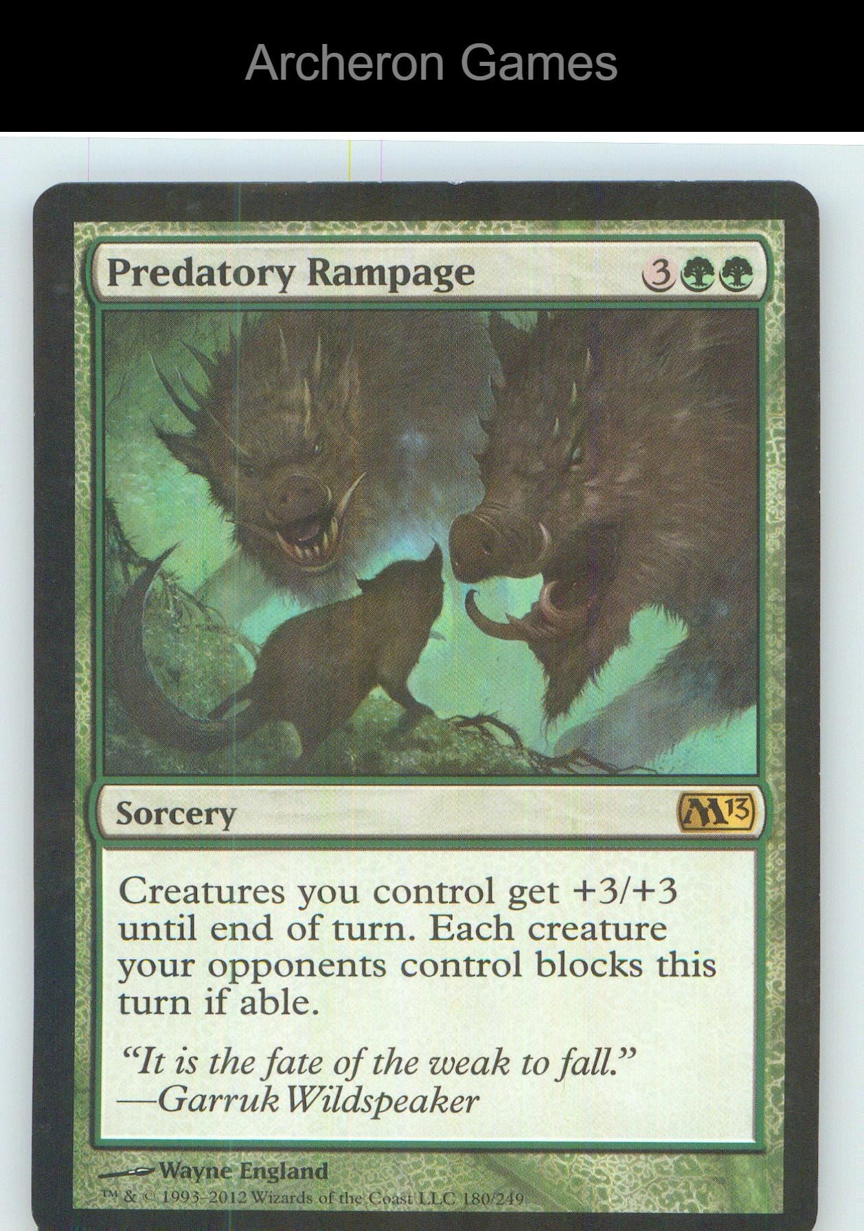 Predatory Rampage M13 180 R MTG Card NM/EX+