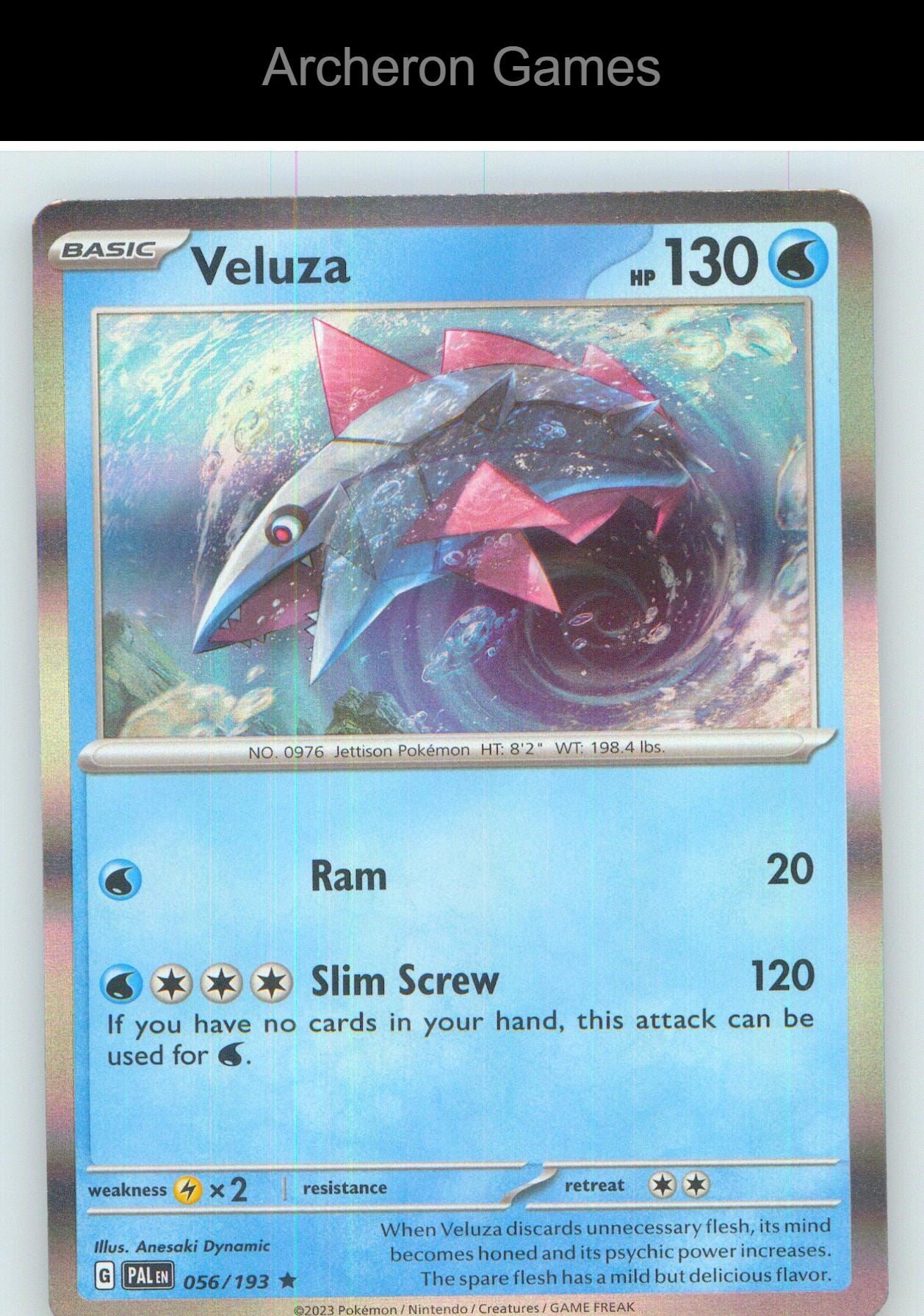 Pokemon Card Veluza PAL 056/193 R Paldea Evolved Holo