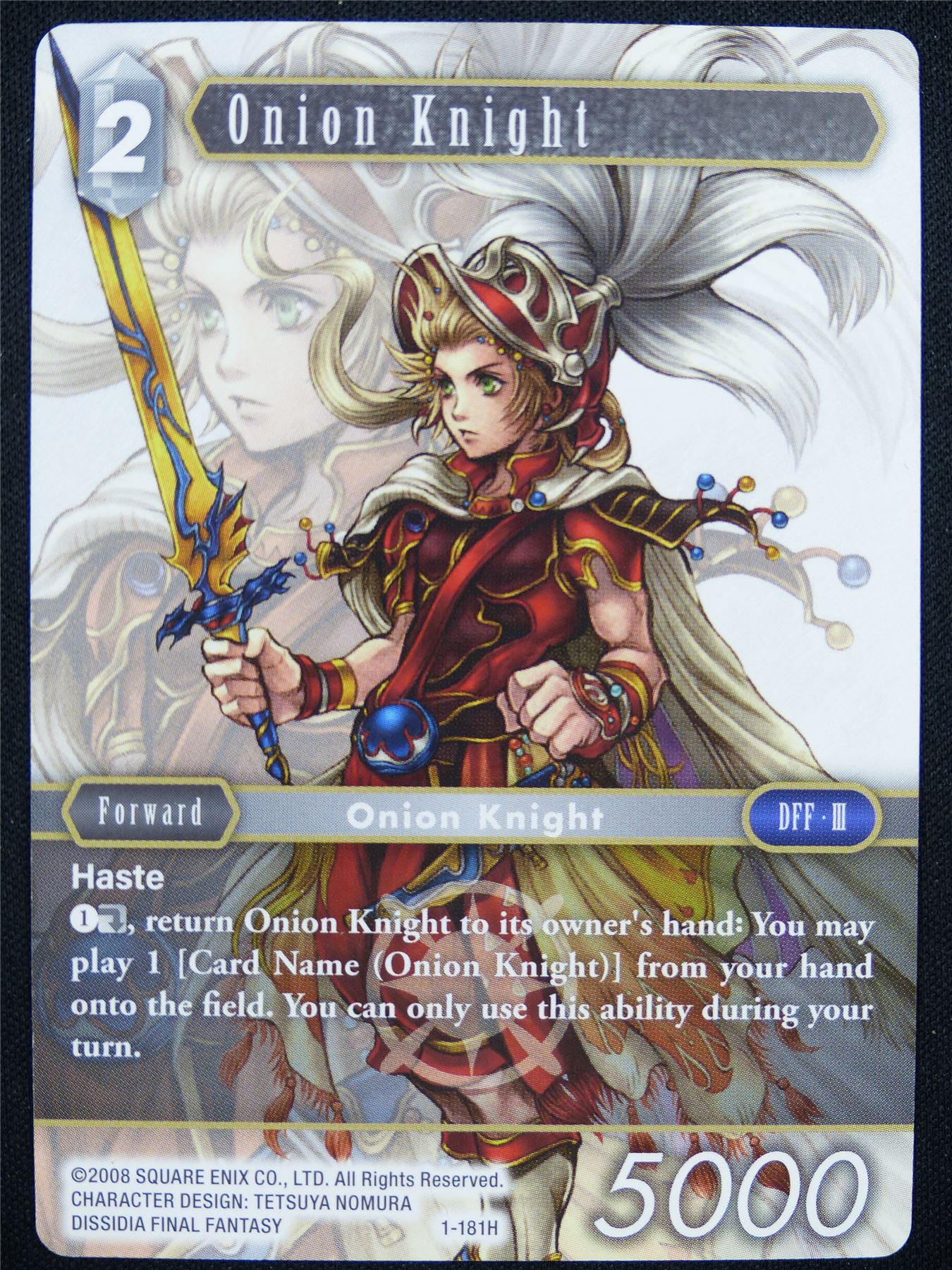 Onion Knight 1-181H - Final Fantasy Card #6N Archeron Onion Knight 1-181H - Final Fantasy Card #6N Archeron