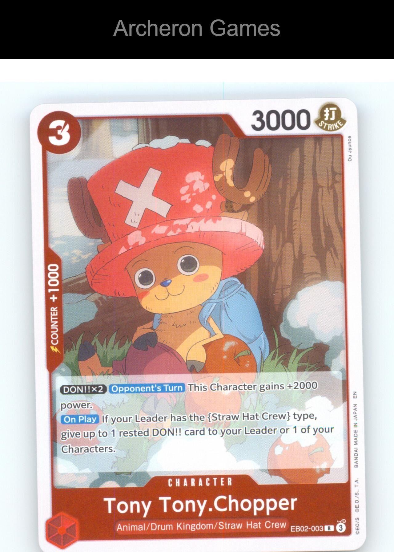 Tony Tony.Chopper EB02-003 R One Piece Card NM/EX+ Foil