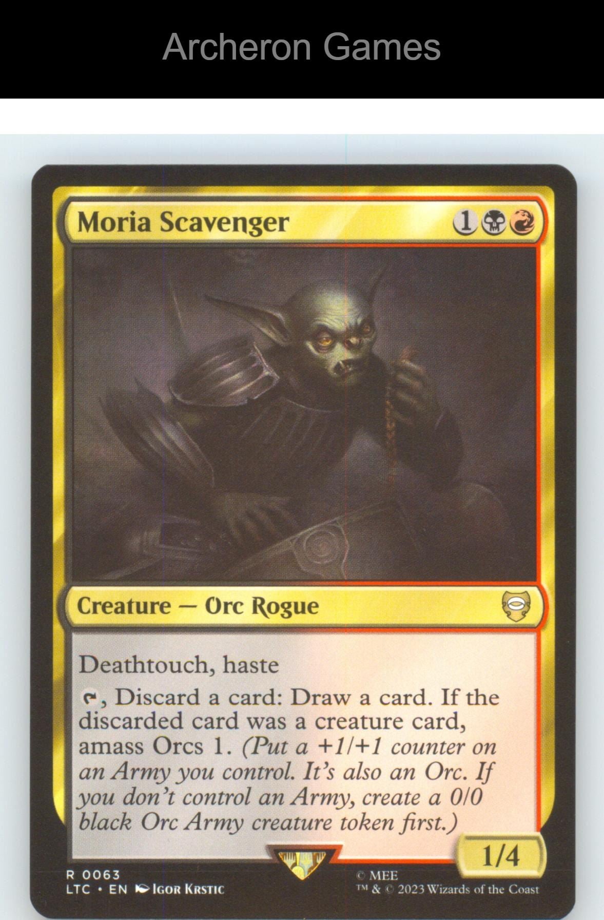Moria Scavenger LTC 63 R MTG Card NM/EX+