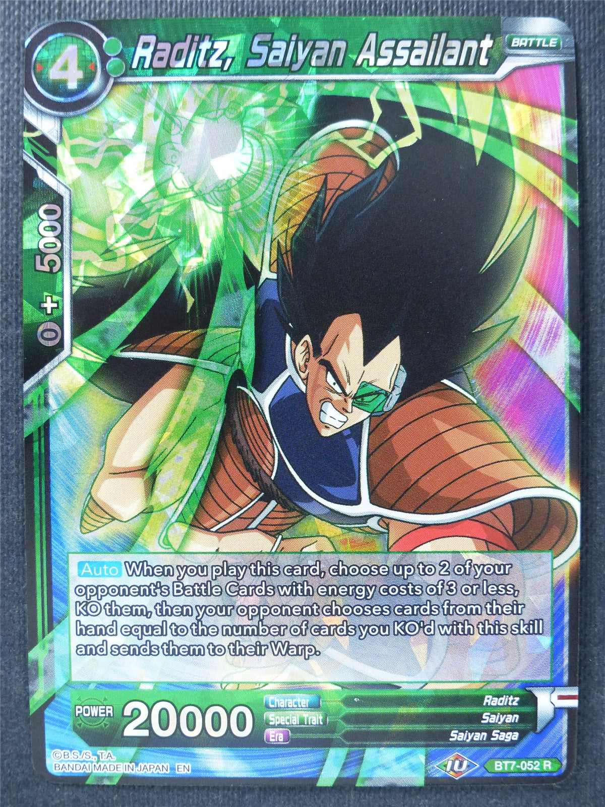 Raditz Saiyan Assailant R Foil - Mtg Magic Cards #C4