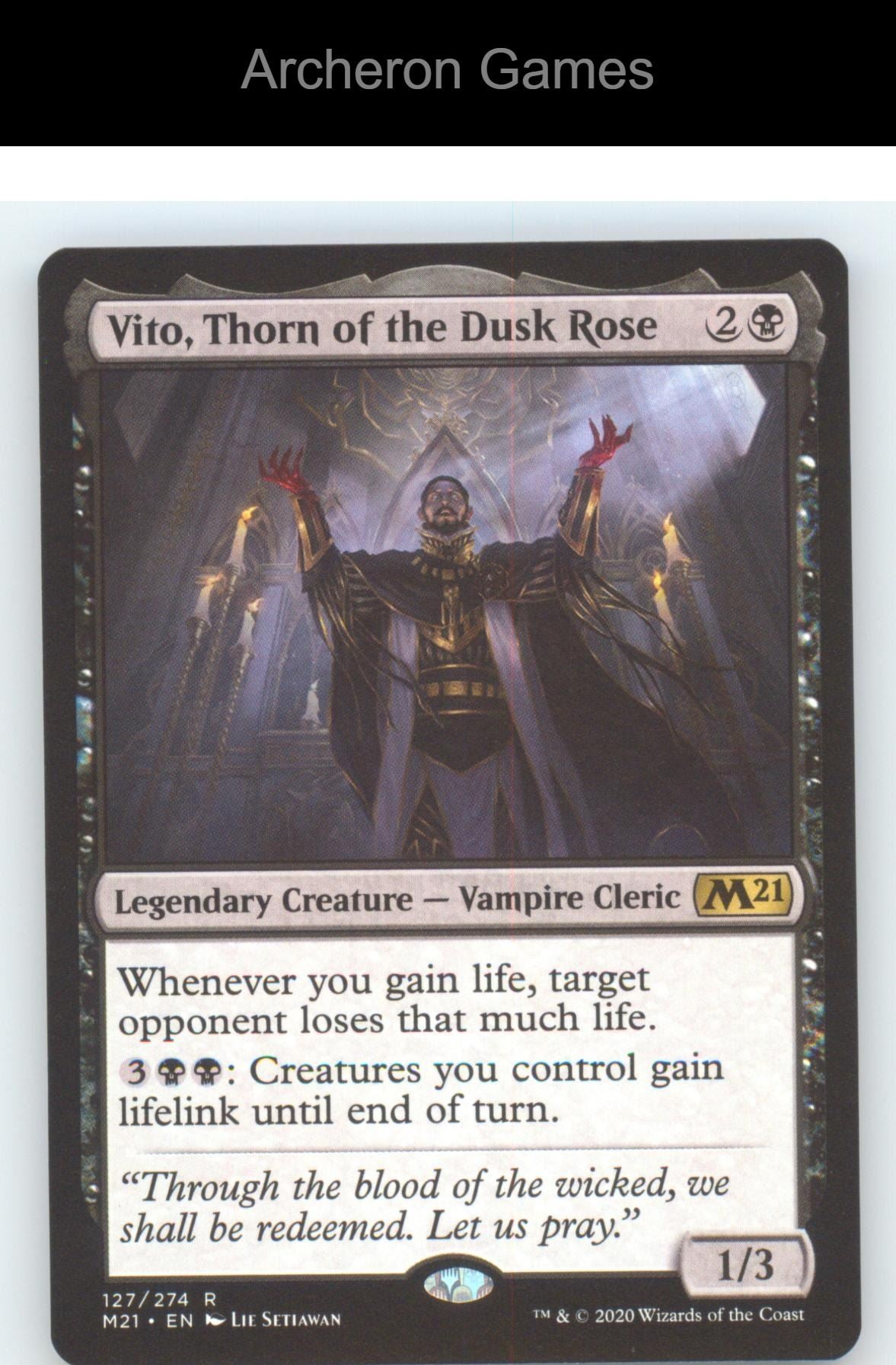 Vito, Thorn of the Dusk Rose M21 127 R MTG Card Core Set 2021
