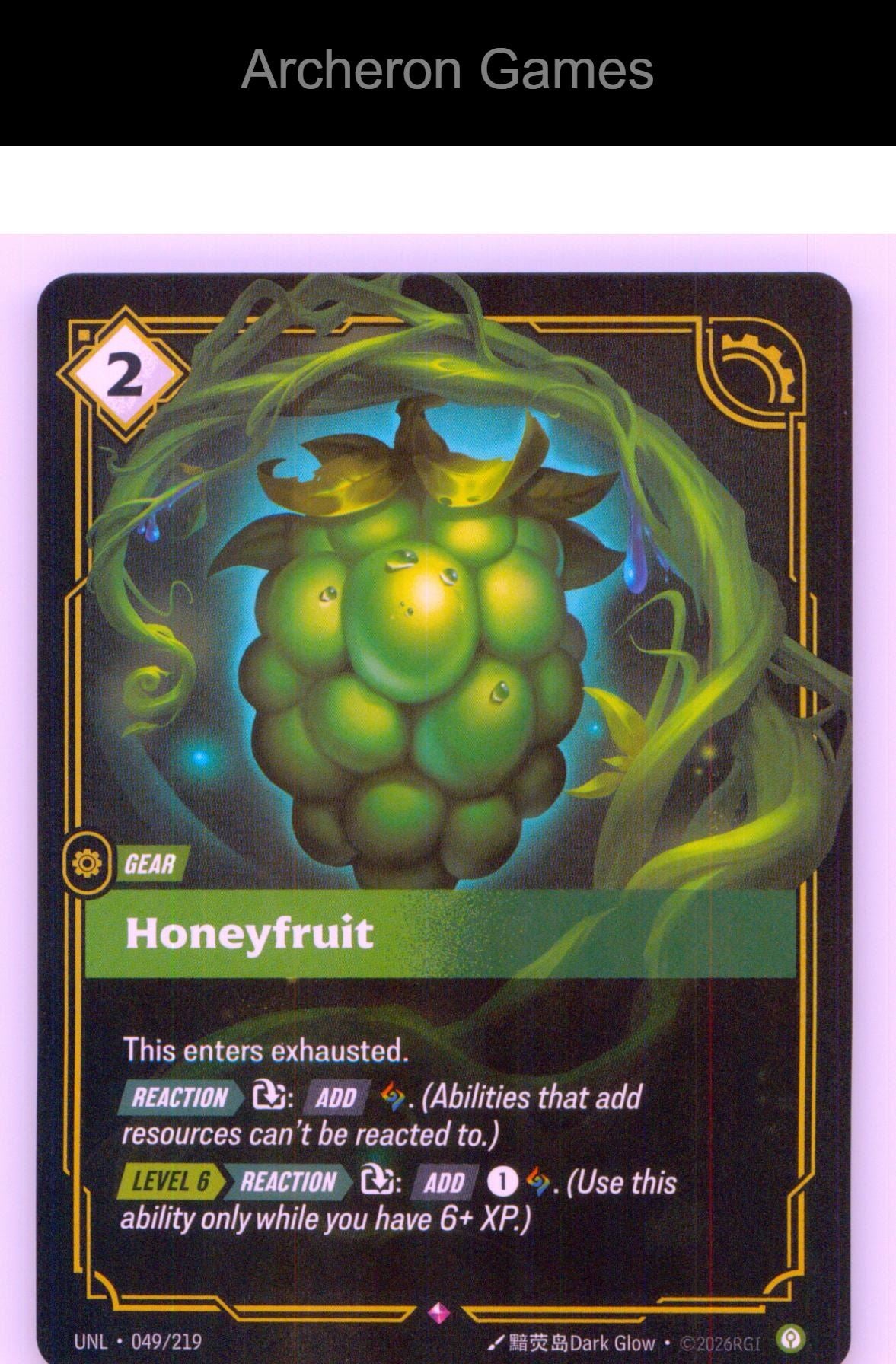 Honeyfruit UNL 049/219 R Unleashed Riftbound Card