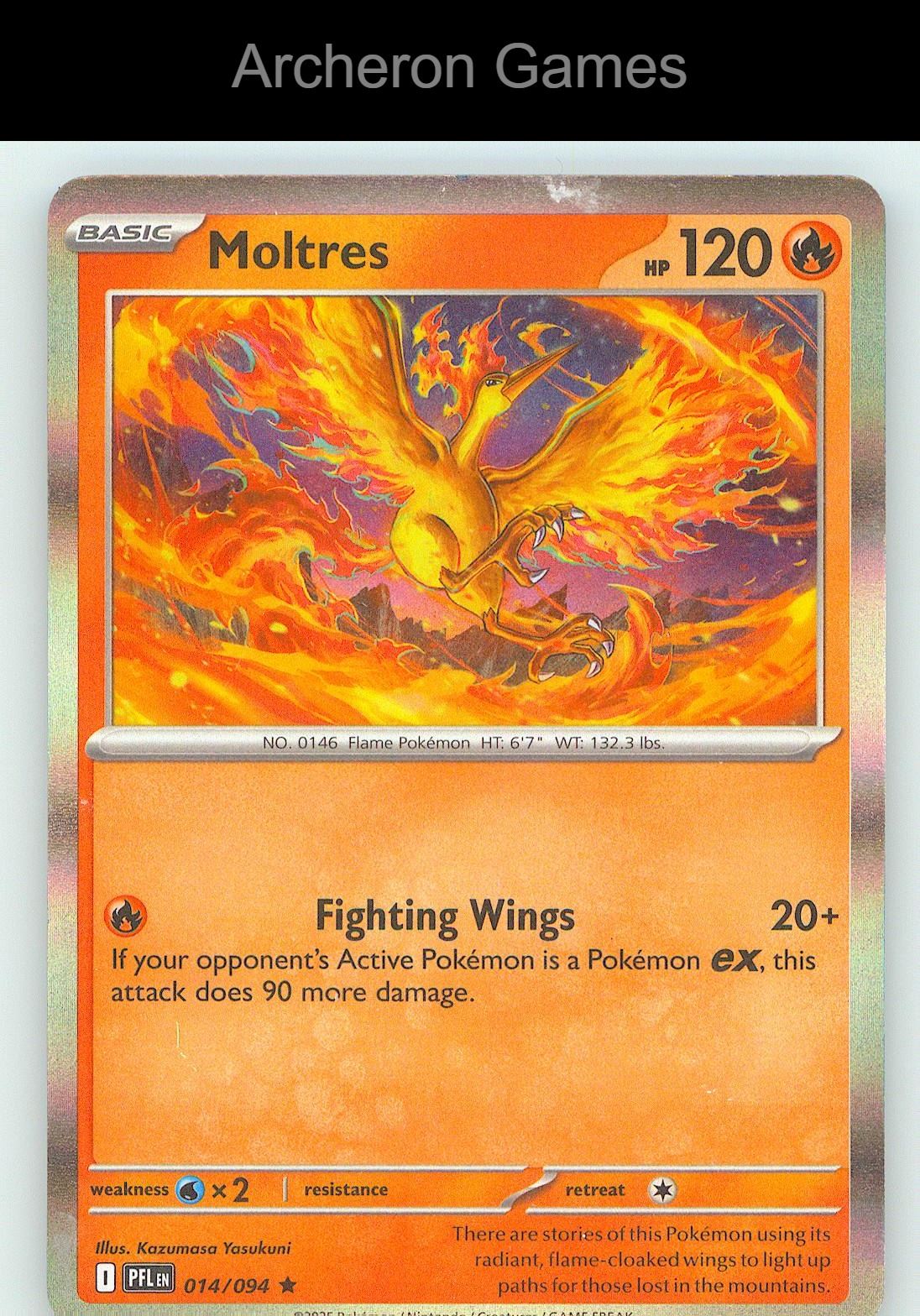 Pokemon Card Moltres PFL 014/094 R Phantasmal Flames Holo