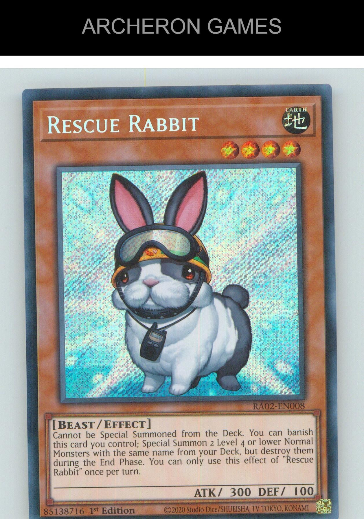 Rescue Rabbit (Secret Rare) SEC YUGIOH Card 1st Edition