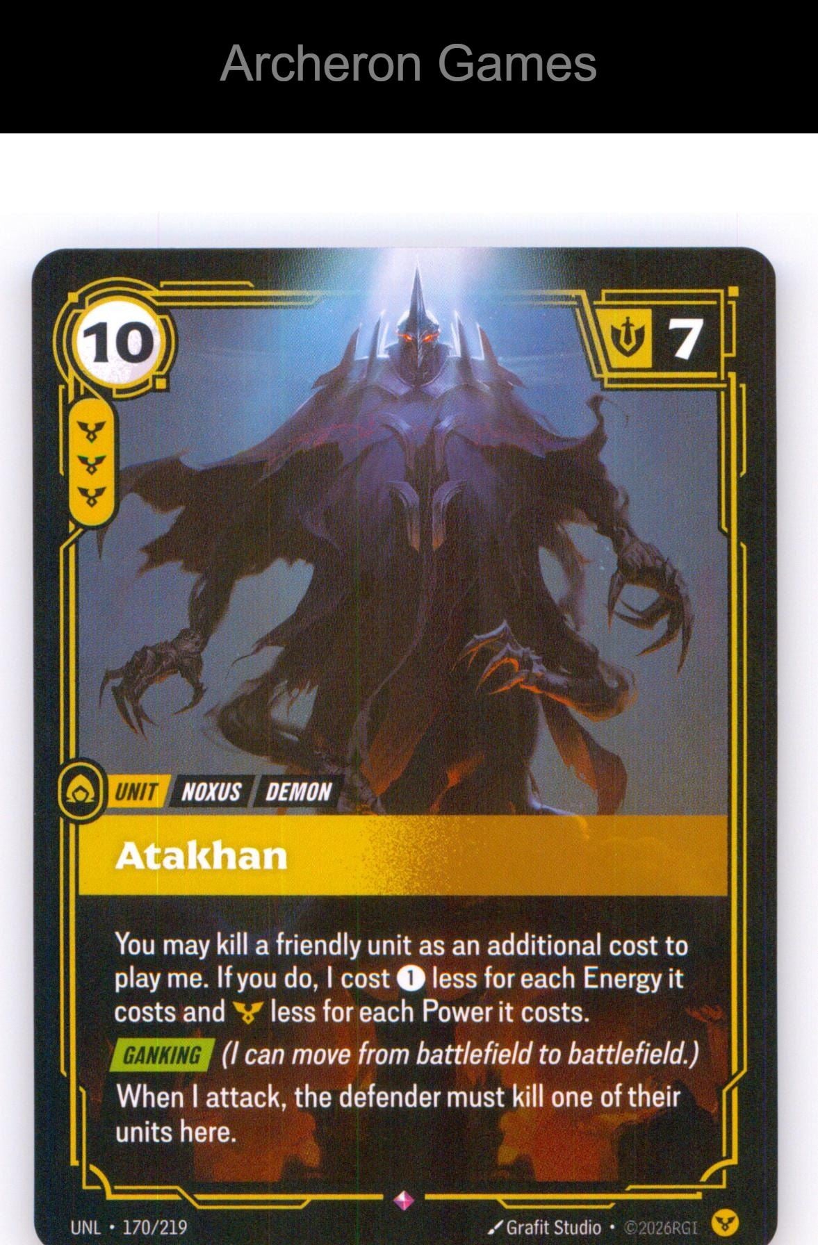 Atakhan UNL 170/219 R Unleashed Riftbound Card