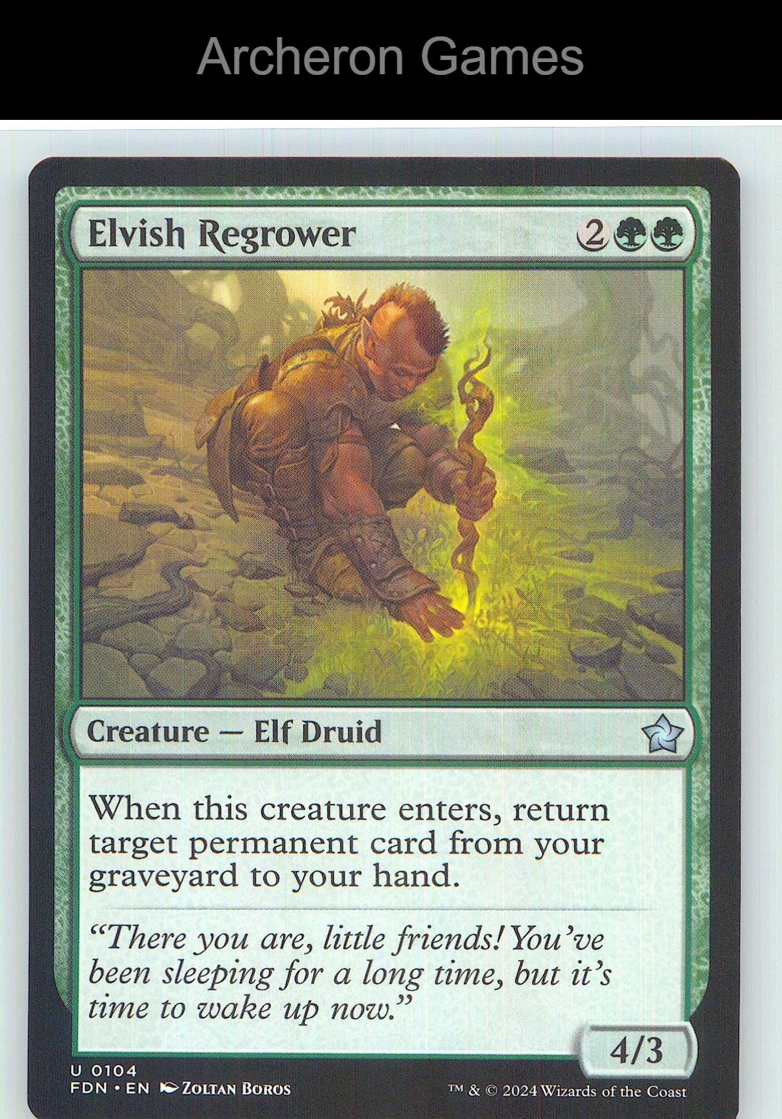 Elvish Regrower FDN 104 UC MTG Card NM/EX+